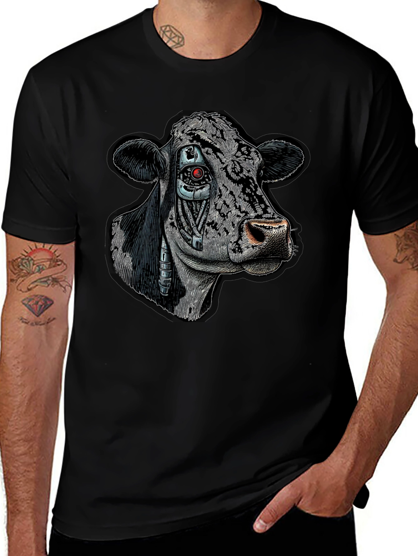 Cyber Cow Graphic T-Shirt