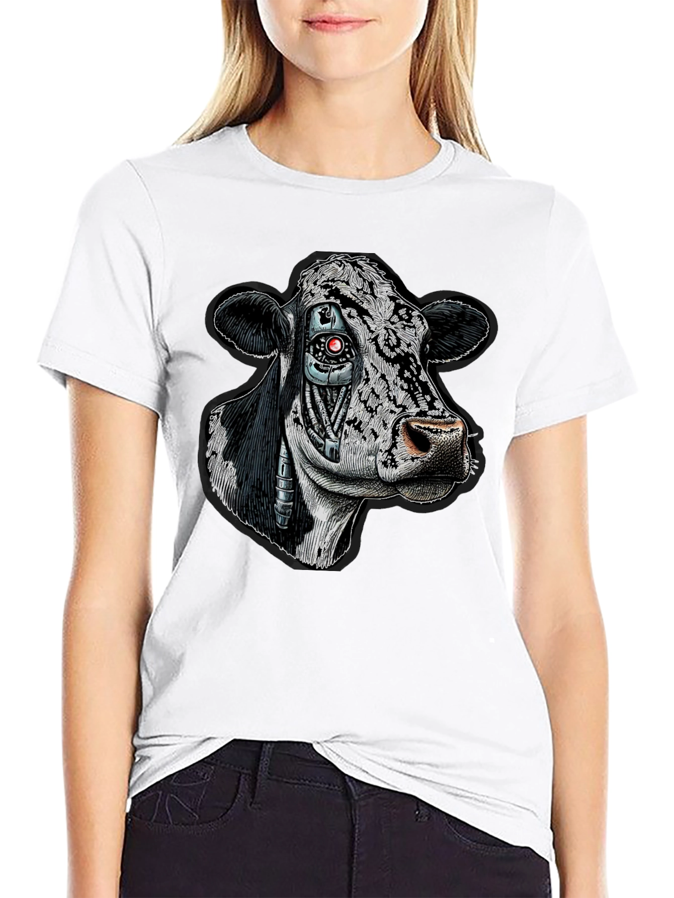Cyber Cow Graphic T-Shirt