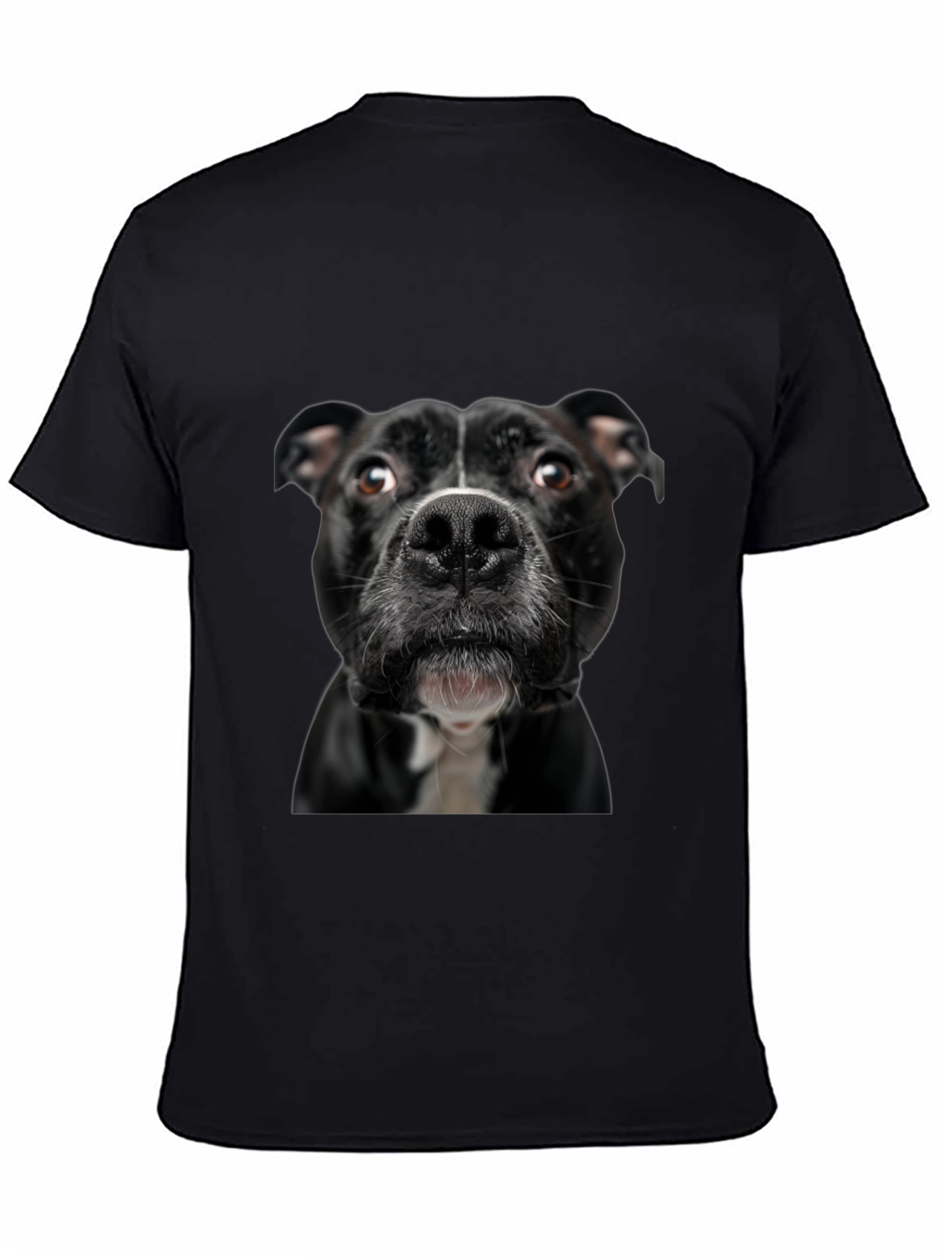 Dog Portrait Graphic T-Shirt - Unisex Black Tee