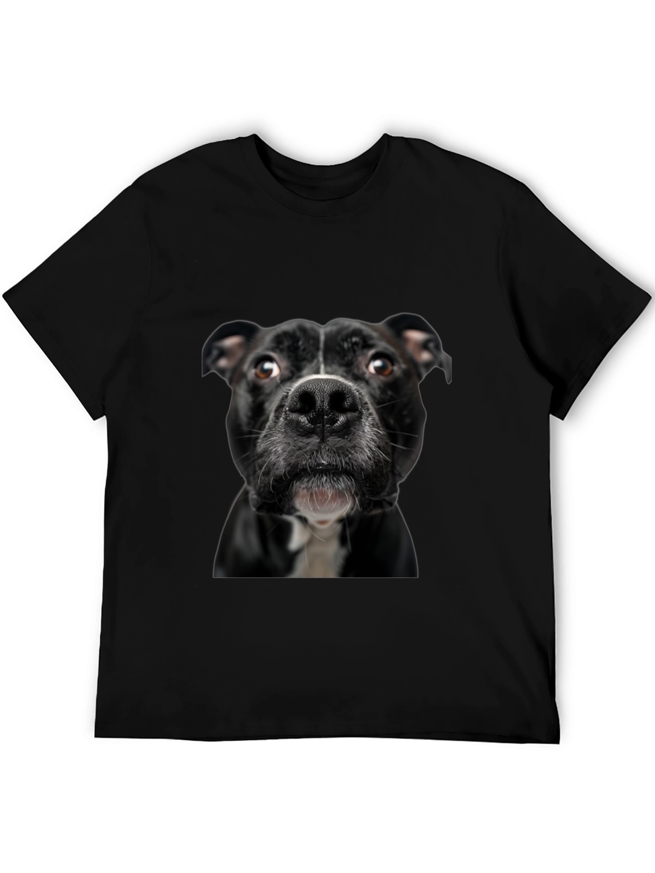Dog Portrait Graphic T-Shirt - Unisex Black Tee