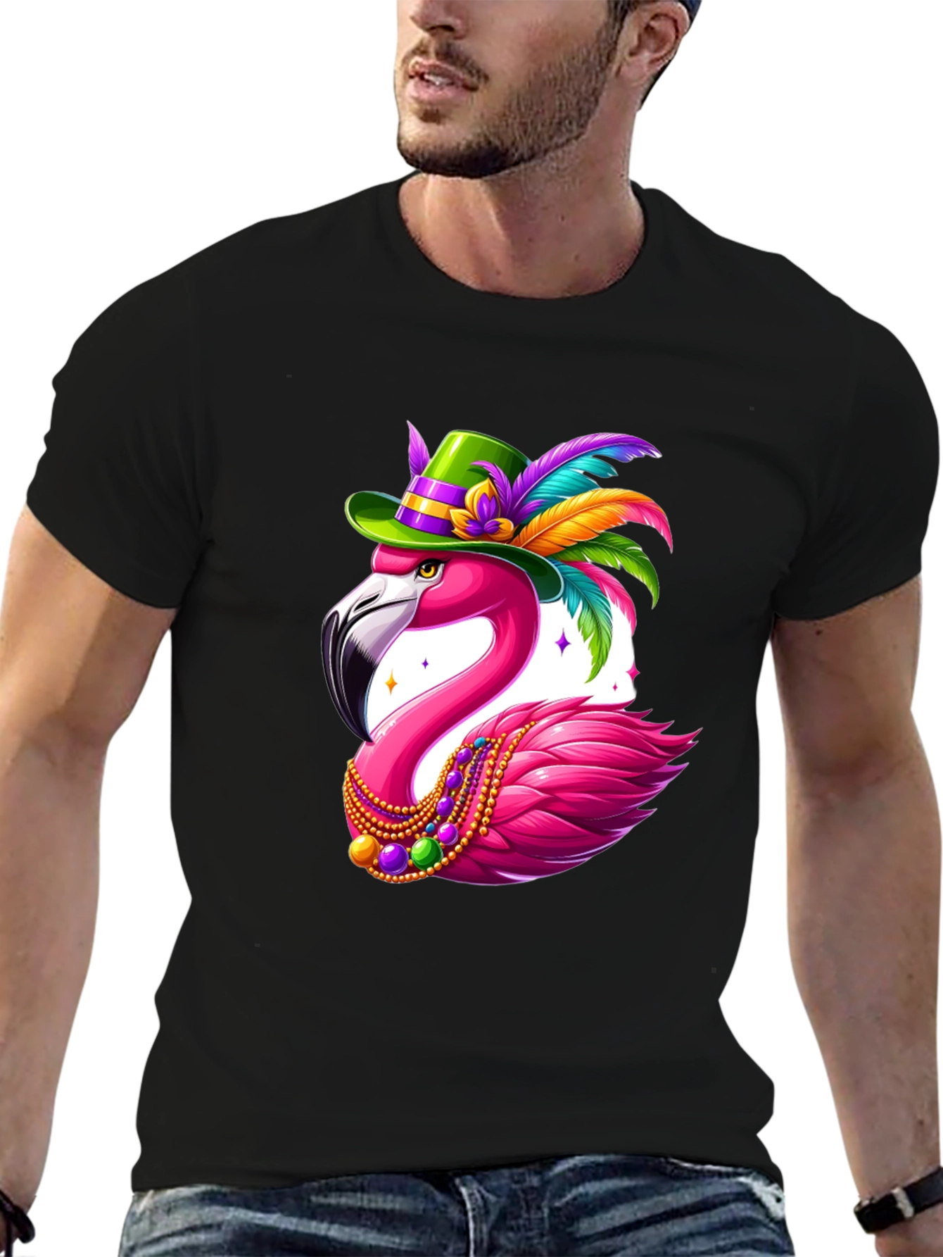 Festive Flamingo Graphic Tee