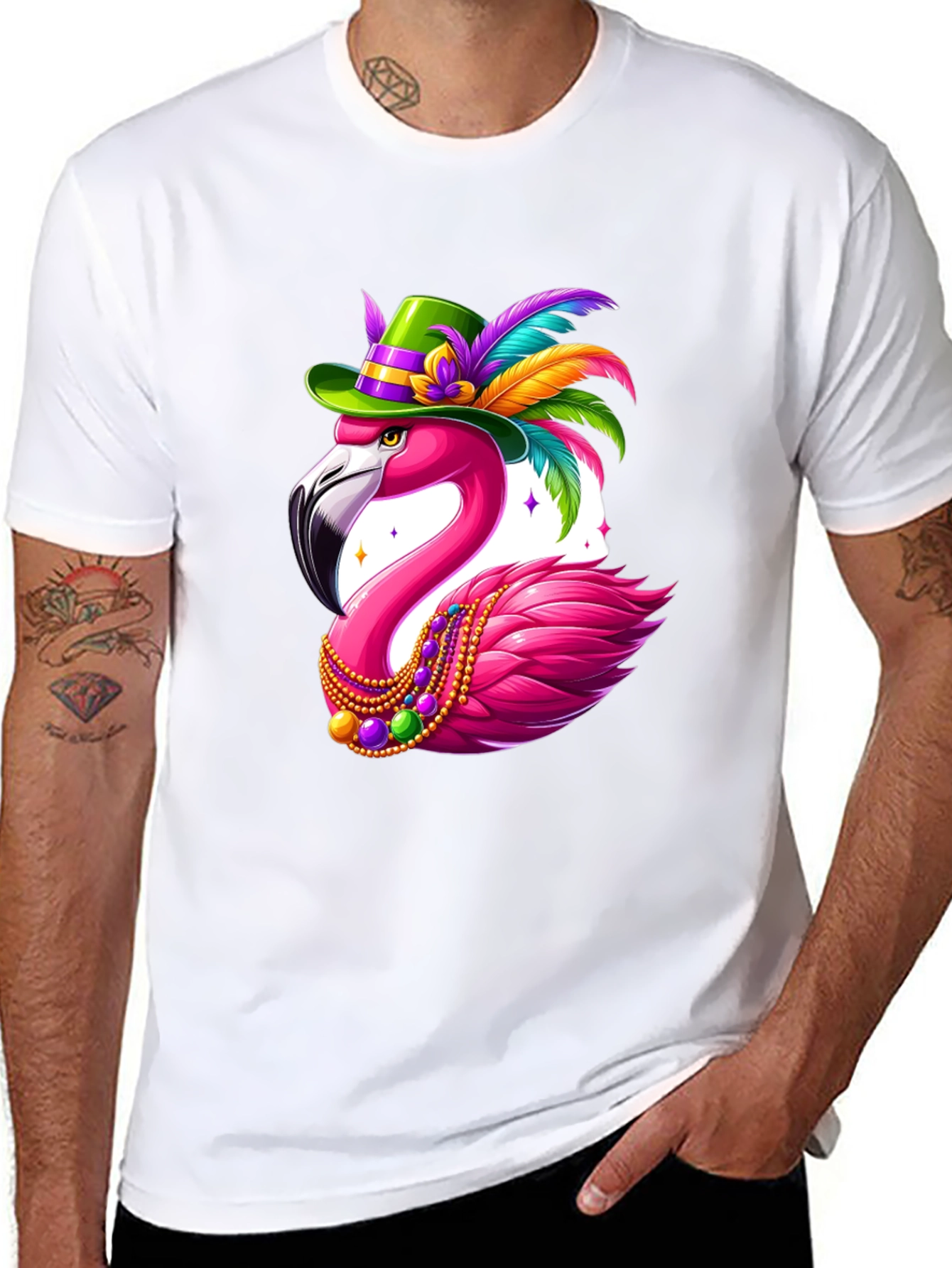Festive Flamingo Graphic Tee