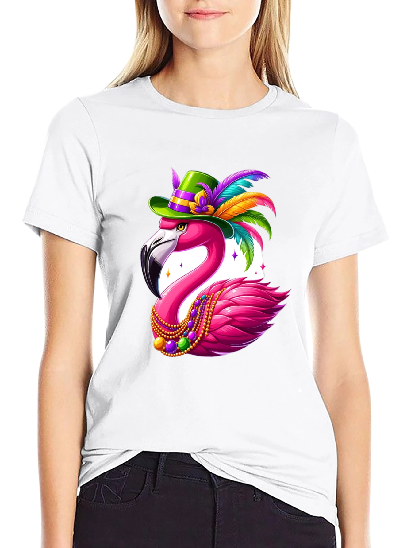 Festive Flamingo Graphic Tee