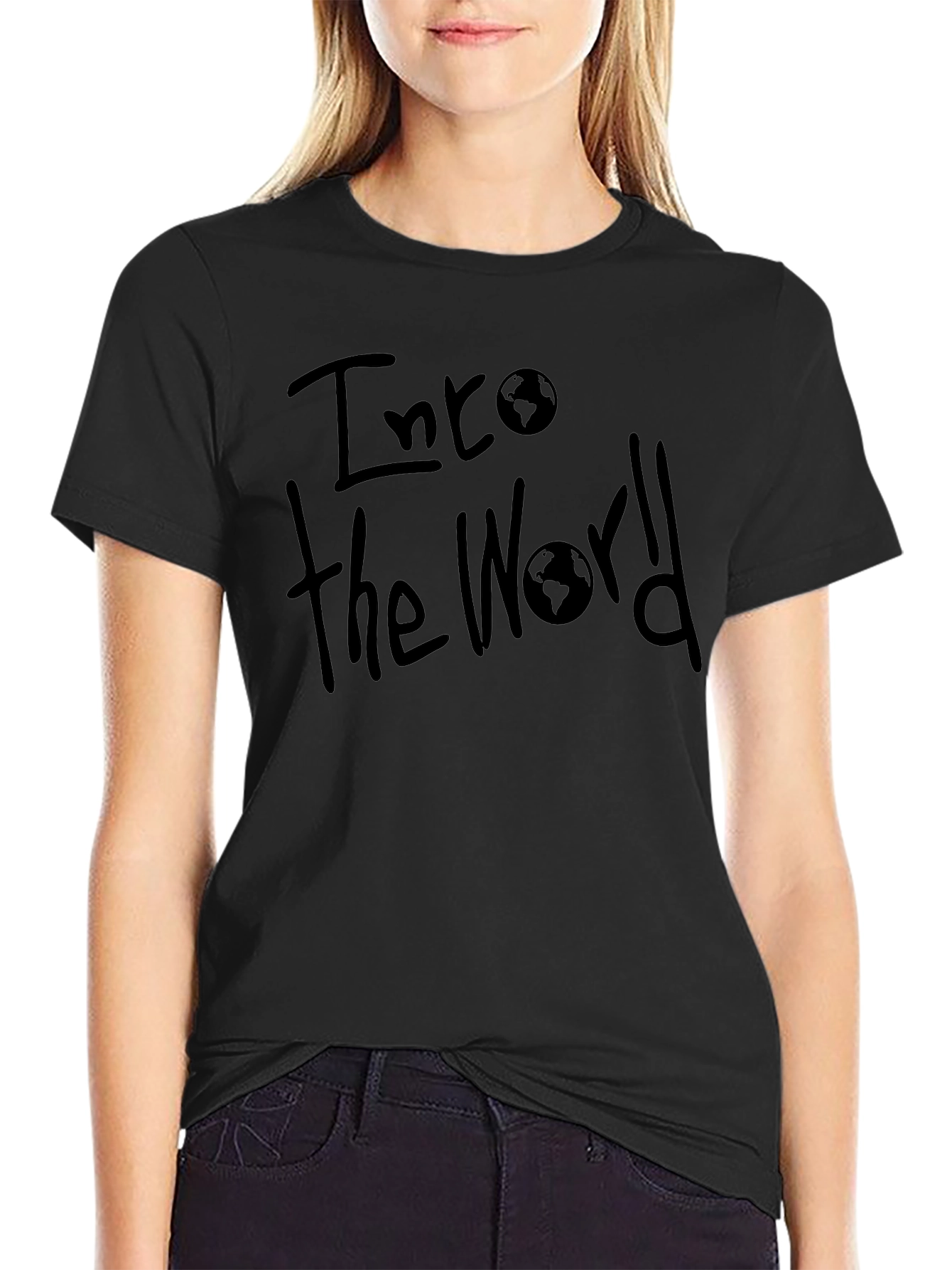 Into the World Graphic T-Shirt - Black
