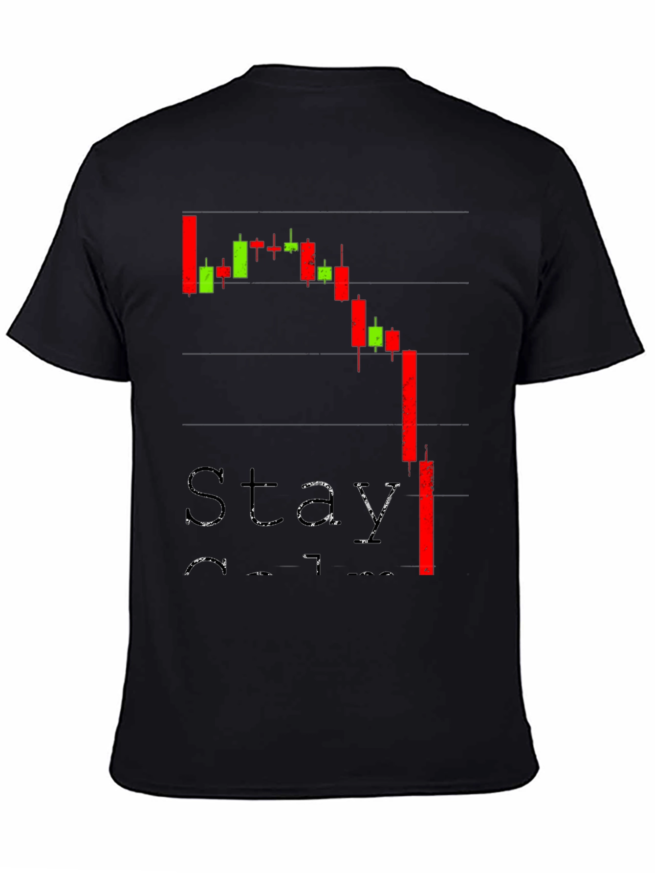 Stay Calm Crypto Chart Black T-Shirt