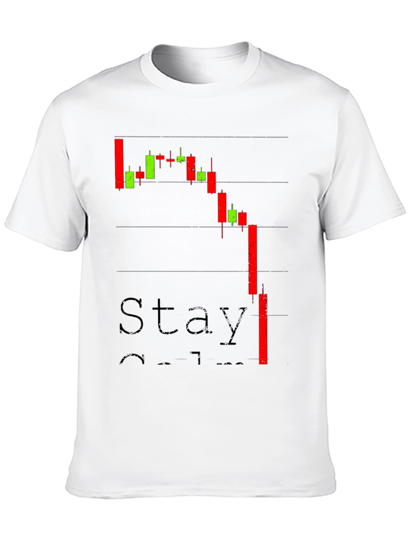 Stay Calm Crypto Chart Black T-Shirt