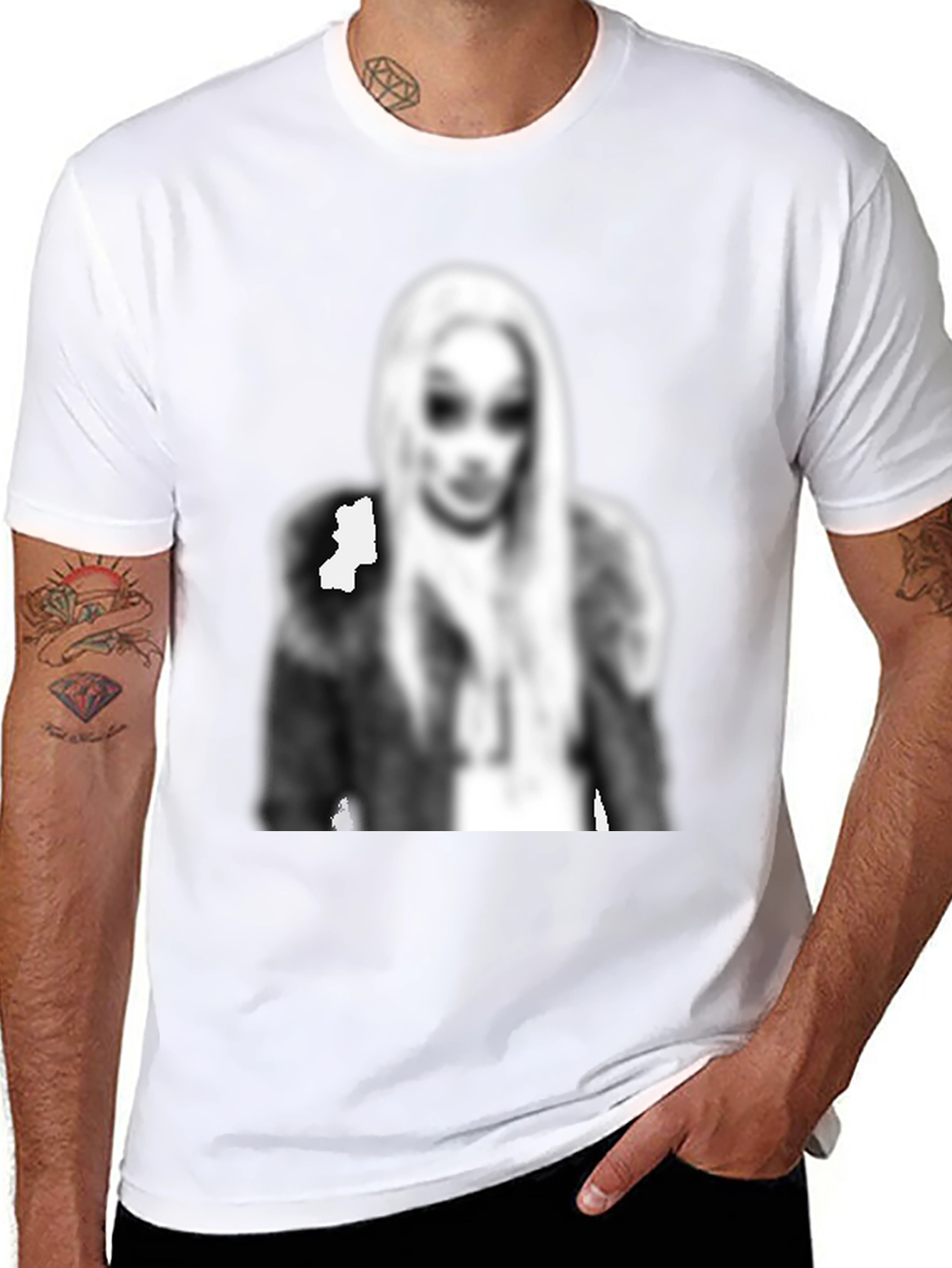Statement Graphic Tee - Bold Portrait Design
