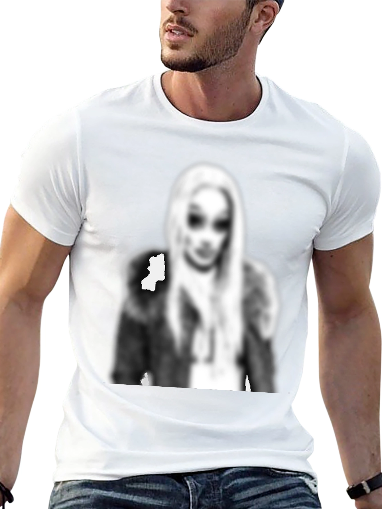 Statement Graphic Tee - Bold Portrait Design