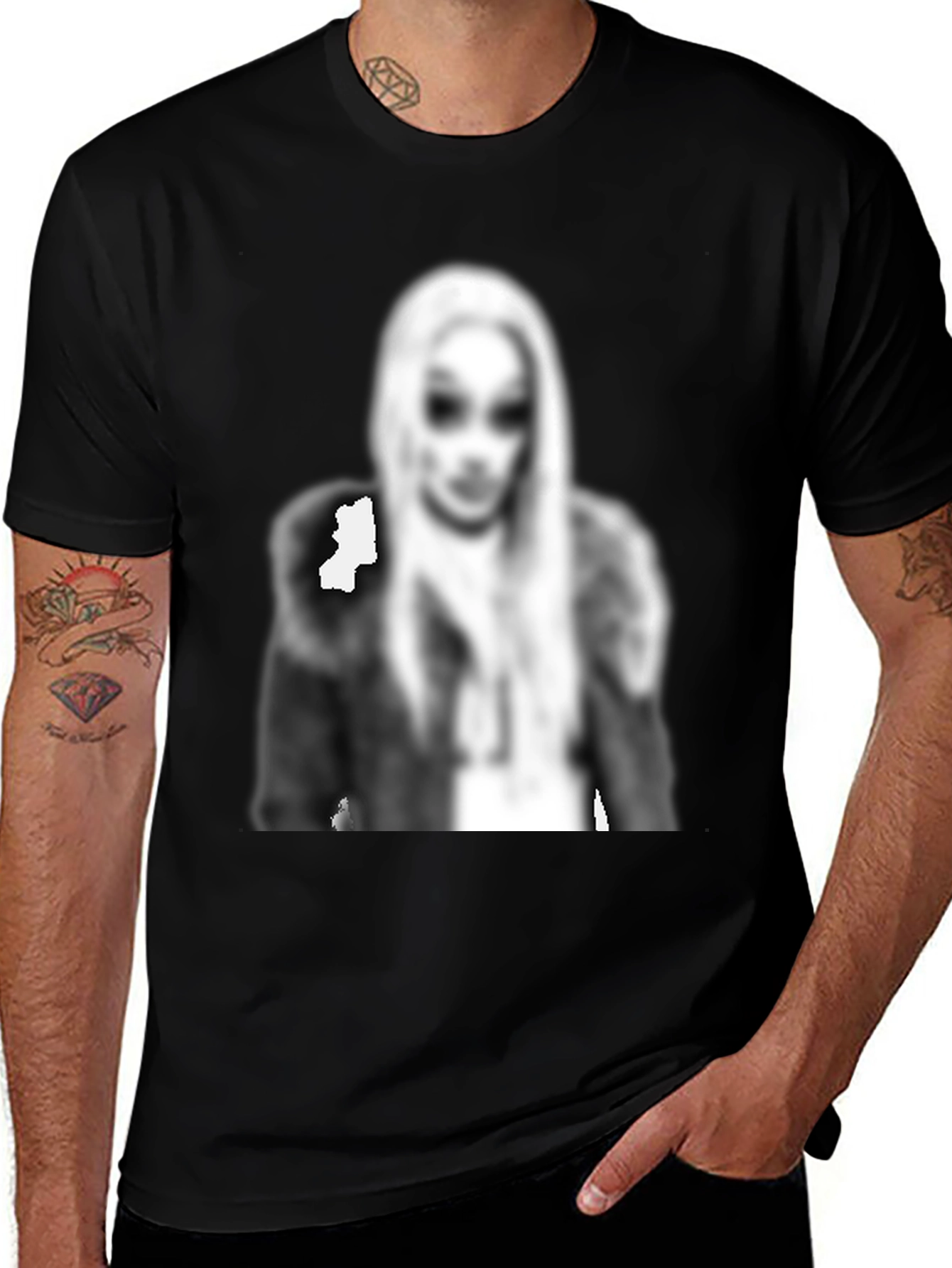 Statement Graphic Tee - Bold Portrait Design