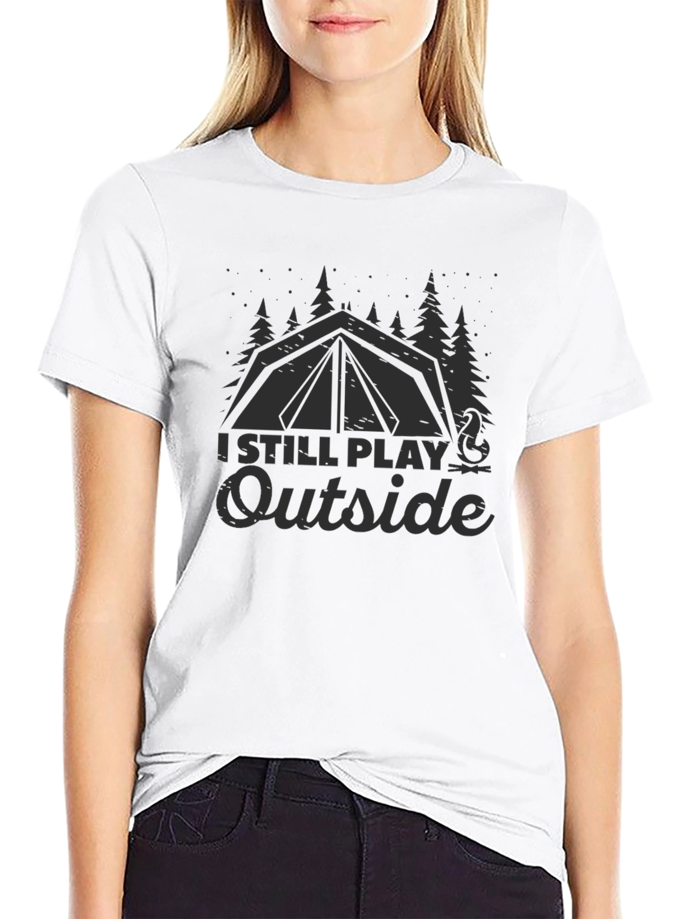 I Still Play Outside Camping Graphic Tee