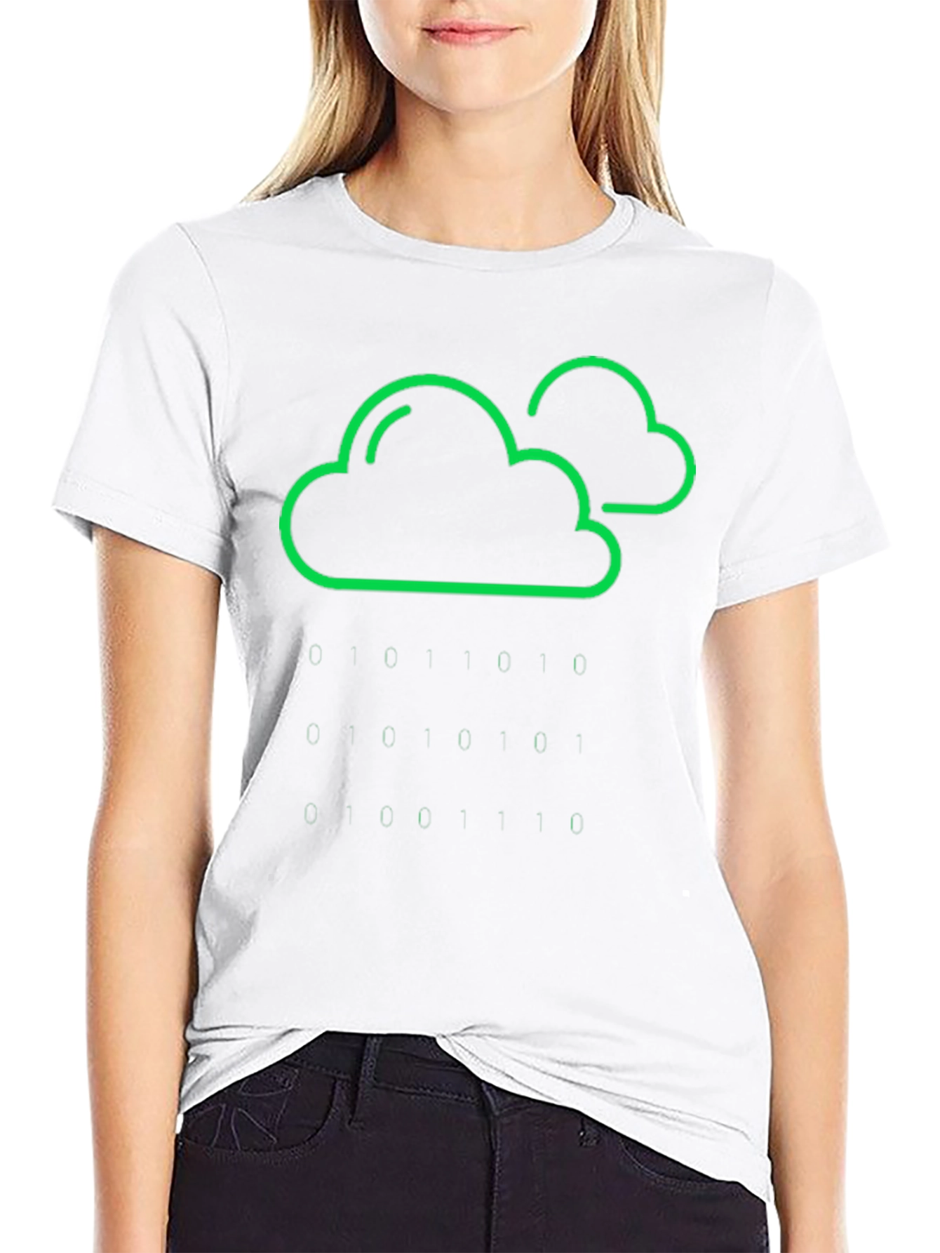Cloud & Raindrop Graphic Tee - Black