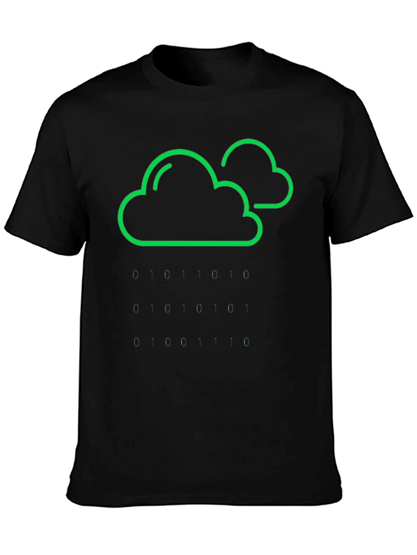 Cloud & Raindrop Graphic Tee - Black