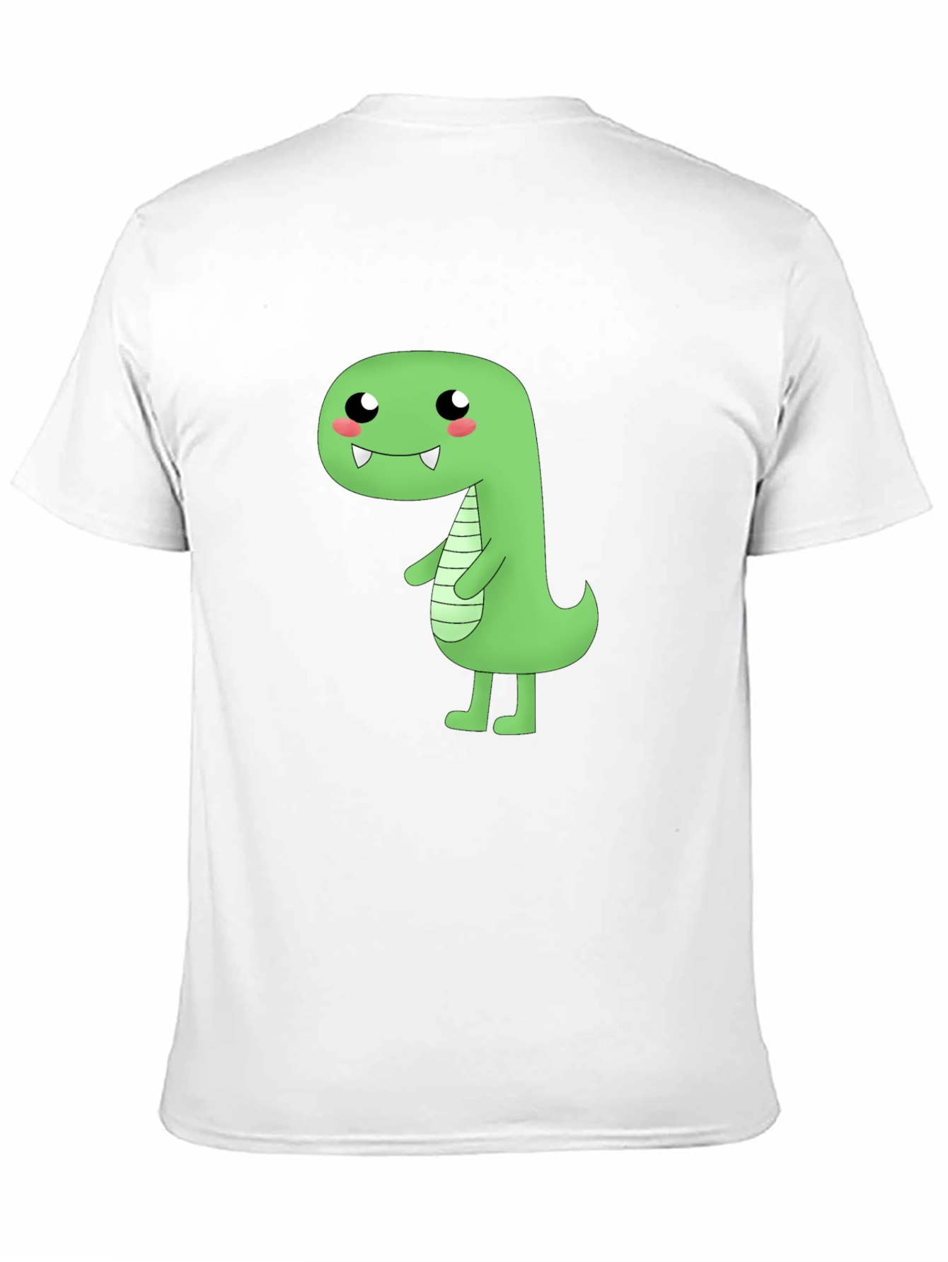 Kawaii Dinosaur Graphic Tee - Black Cotton T-Shirt