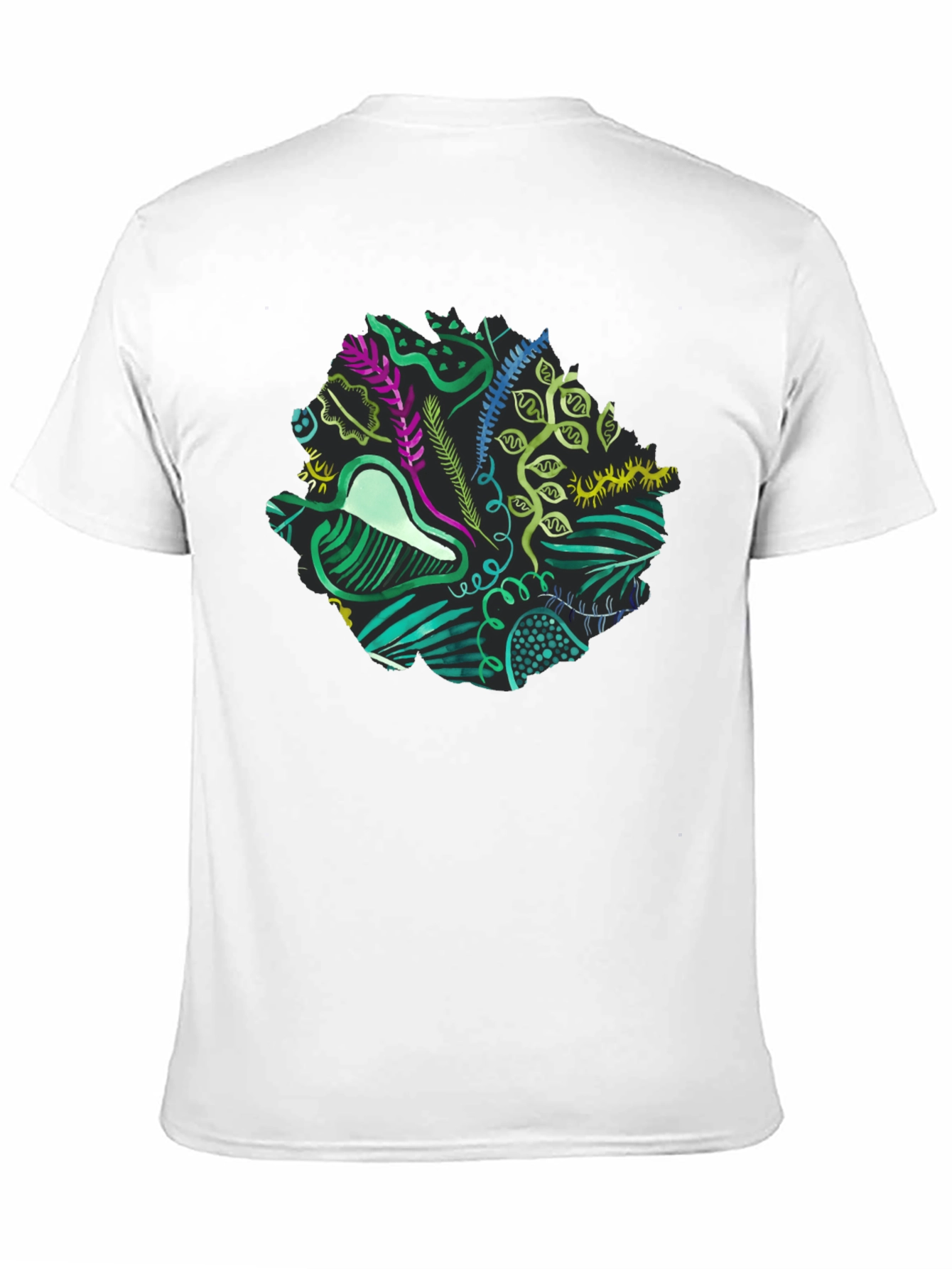 Abstract Nature Graphic Black T-Shirt