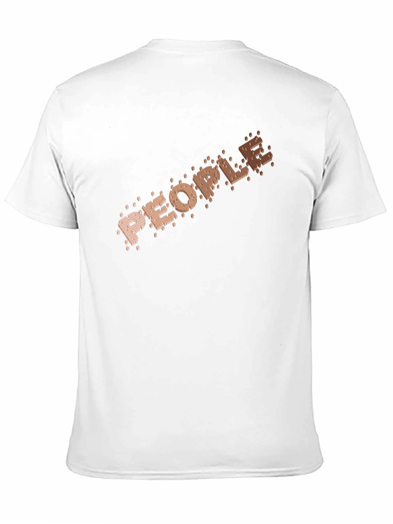 People Brick Pattern Black Tee