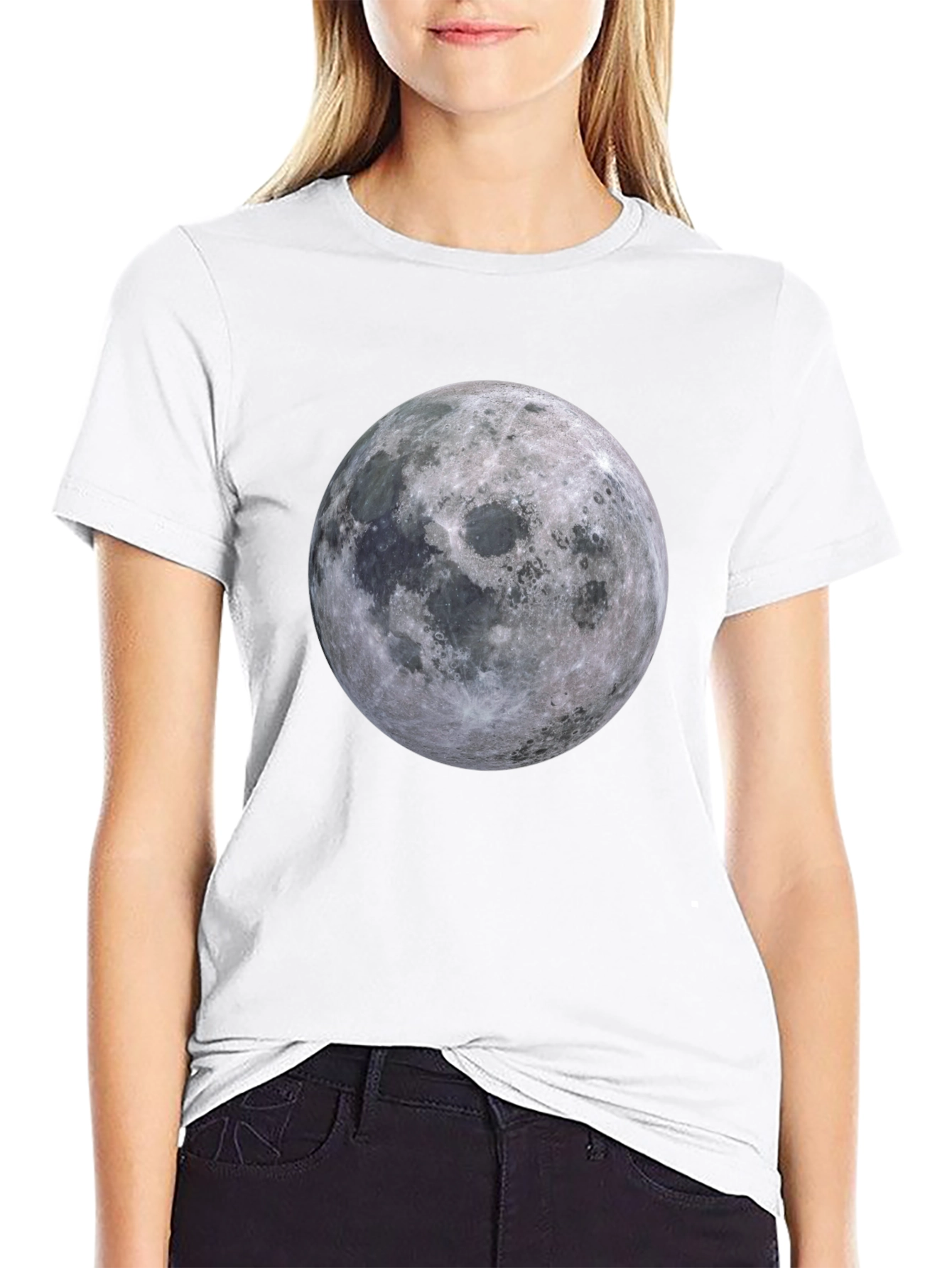Moon Graphic Black T-Shirt