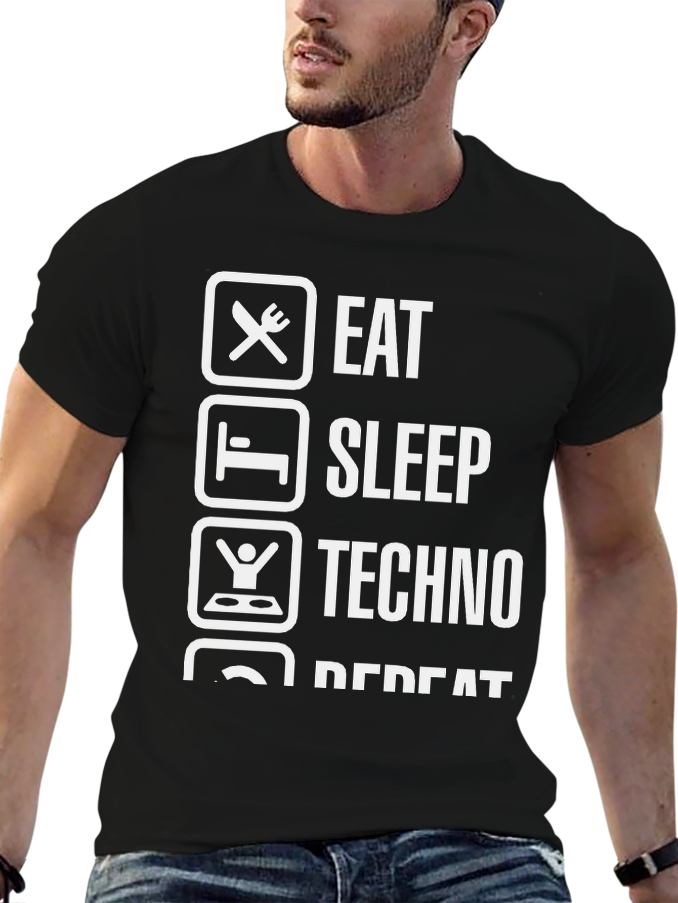Eat Sleep Techno Repeat T-Shirt