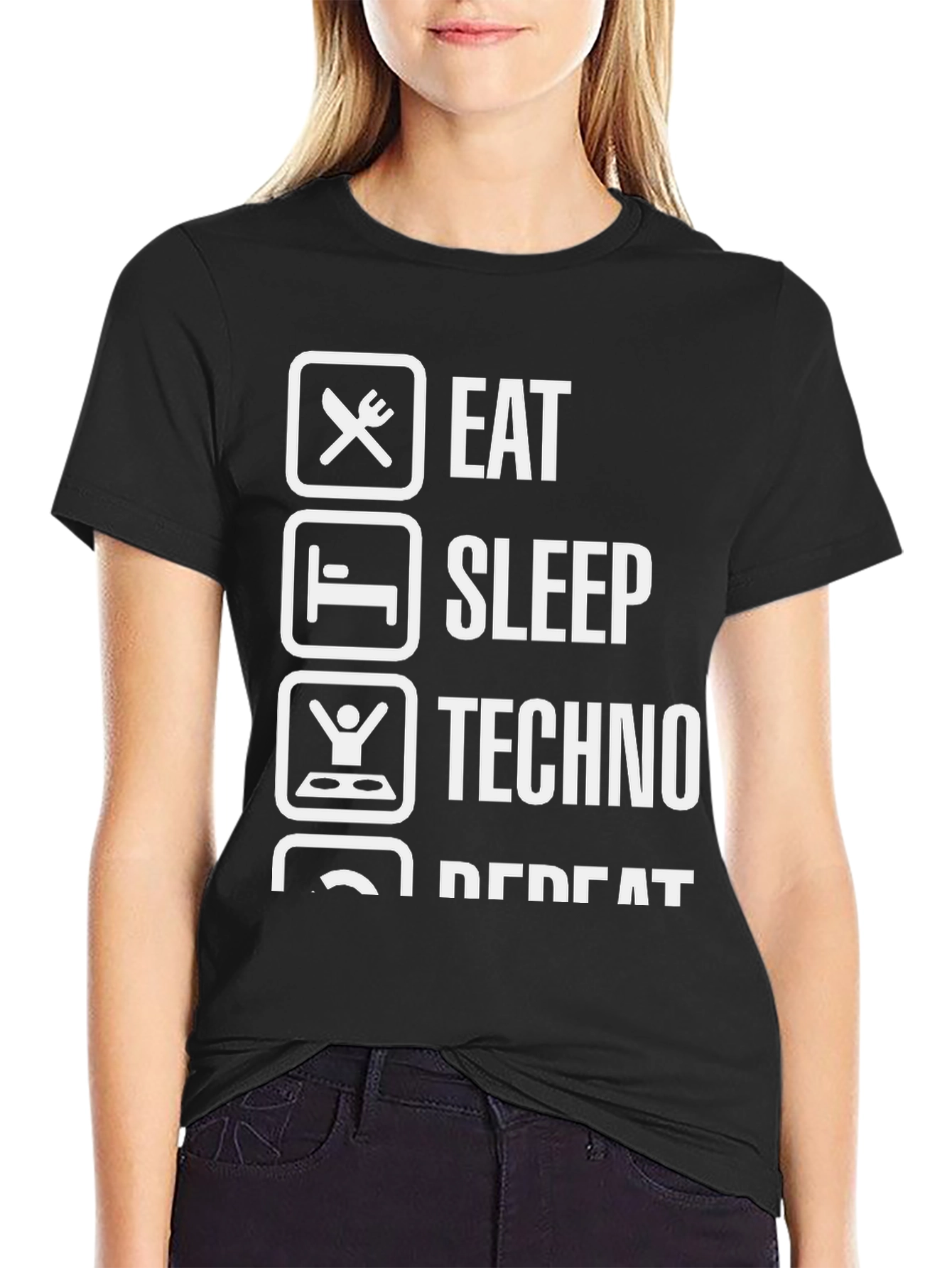 Eat Sleep Techno Repeat T-Shirt
