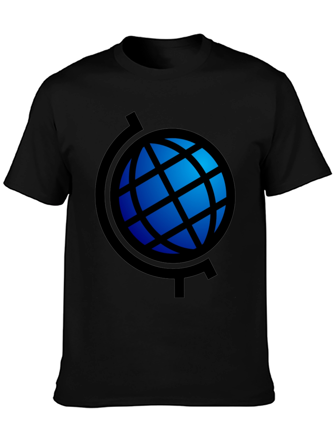 Globe Graphic Black T-Shirt - Stylish Travel Tee
