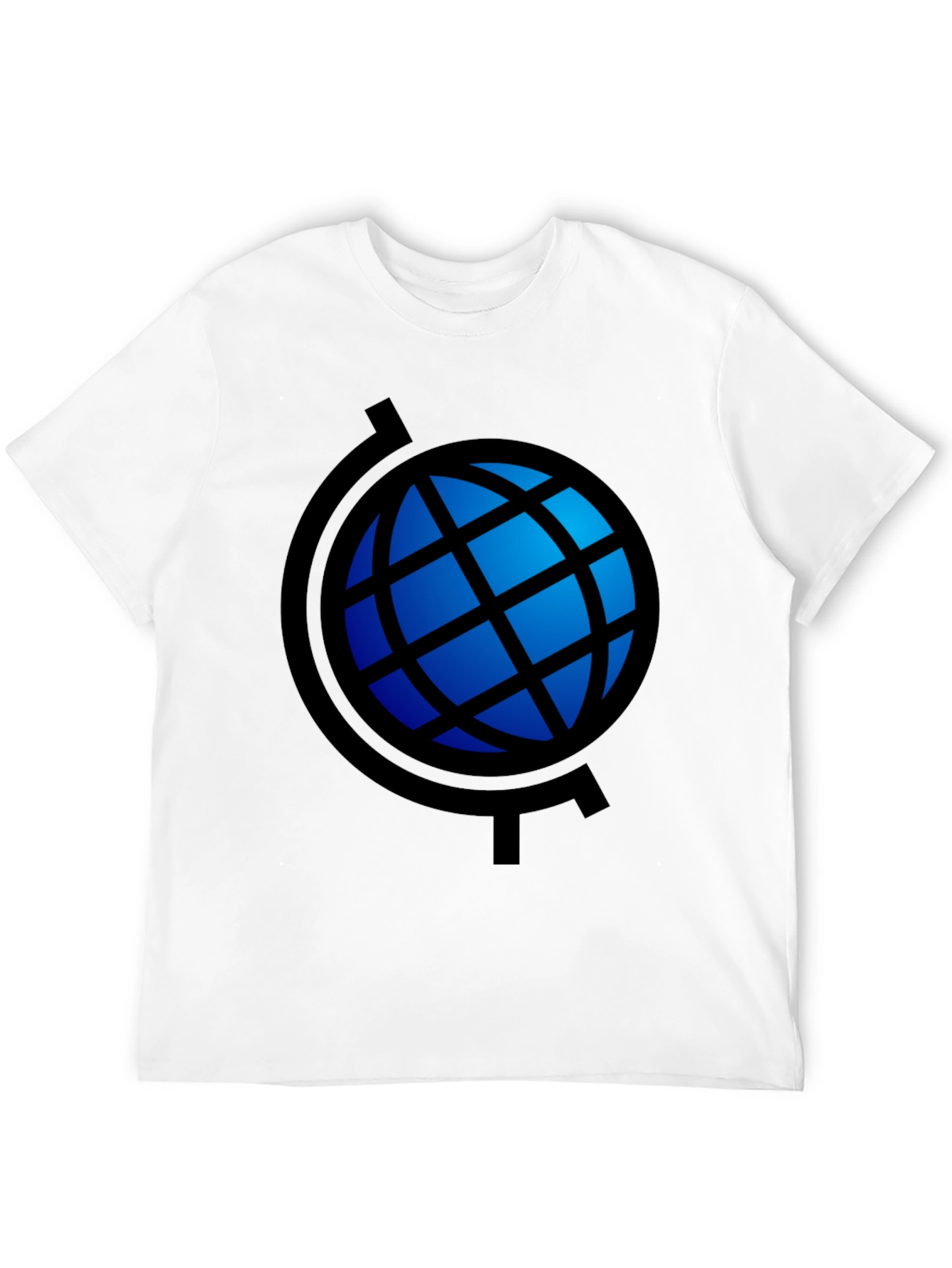 Globe Graphic Black T-Shirt - Stylish Travel Tee