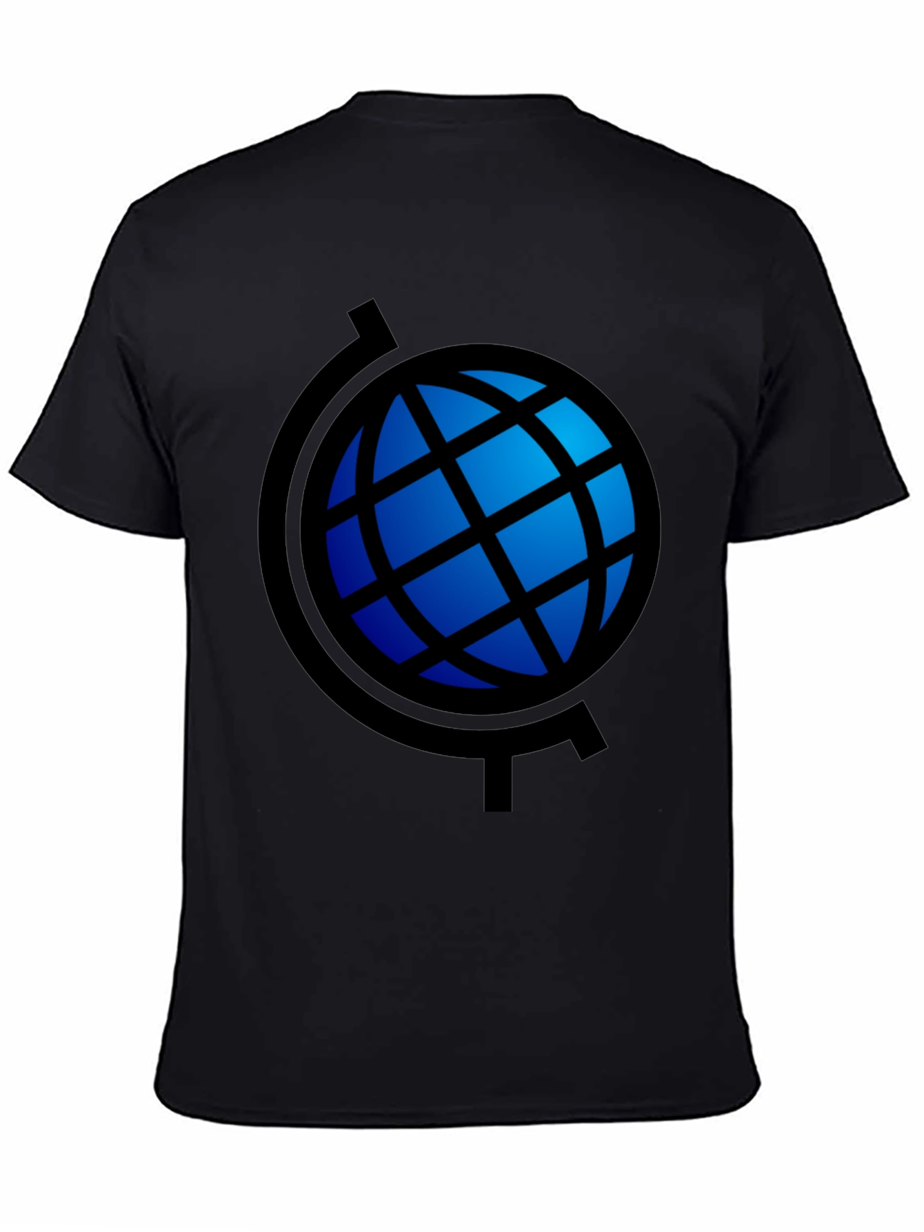 Globe Graphic Black T-Shirt - Stylish Travel Tee
