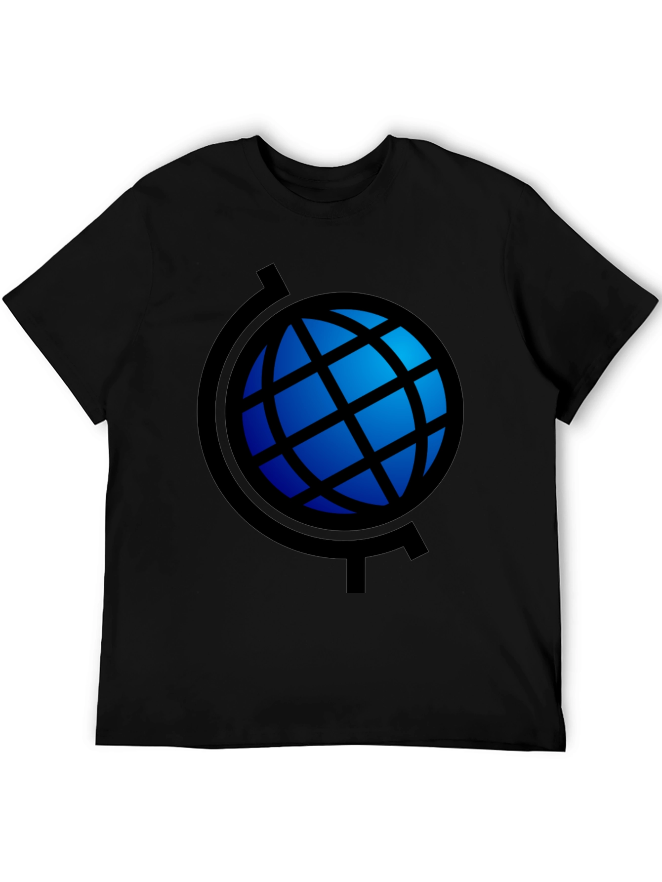 Globe Graphic Black T-Shirt - Stylish Travel Tee