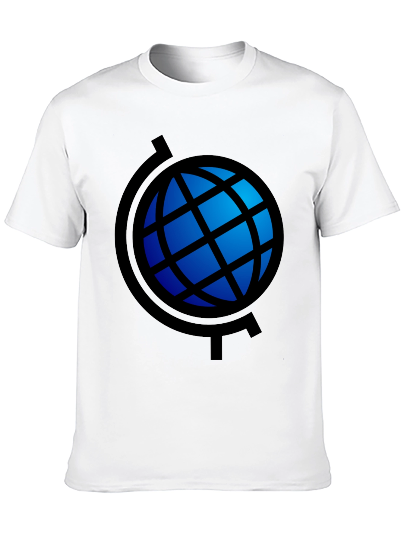 Globe Graphic Black T-Shirt - Stylish Travel Tee