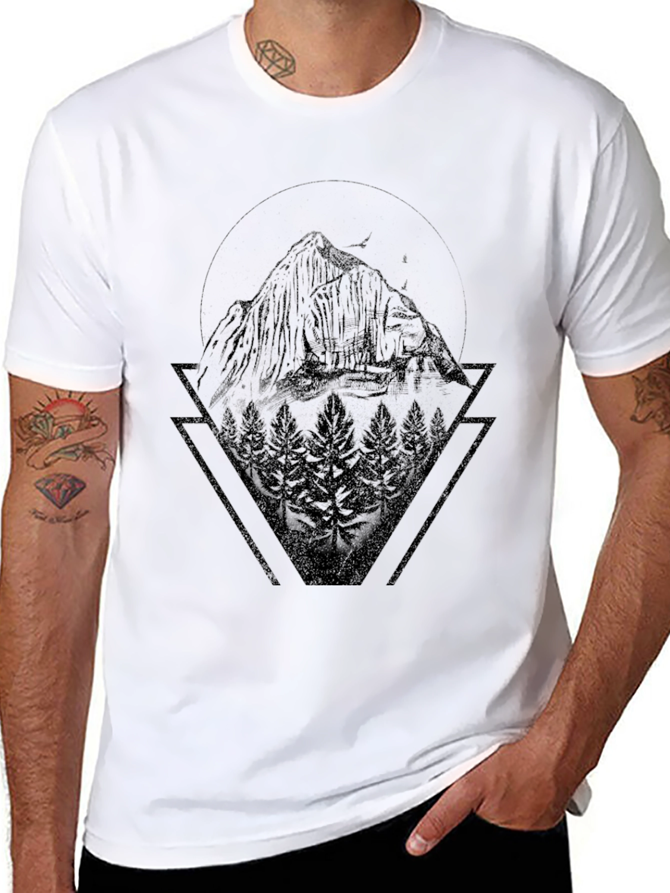 Mountain Peak Graphic Tee - Nature Inspired Design