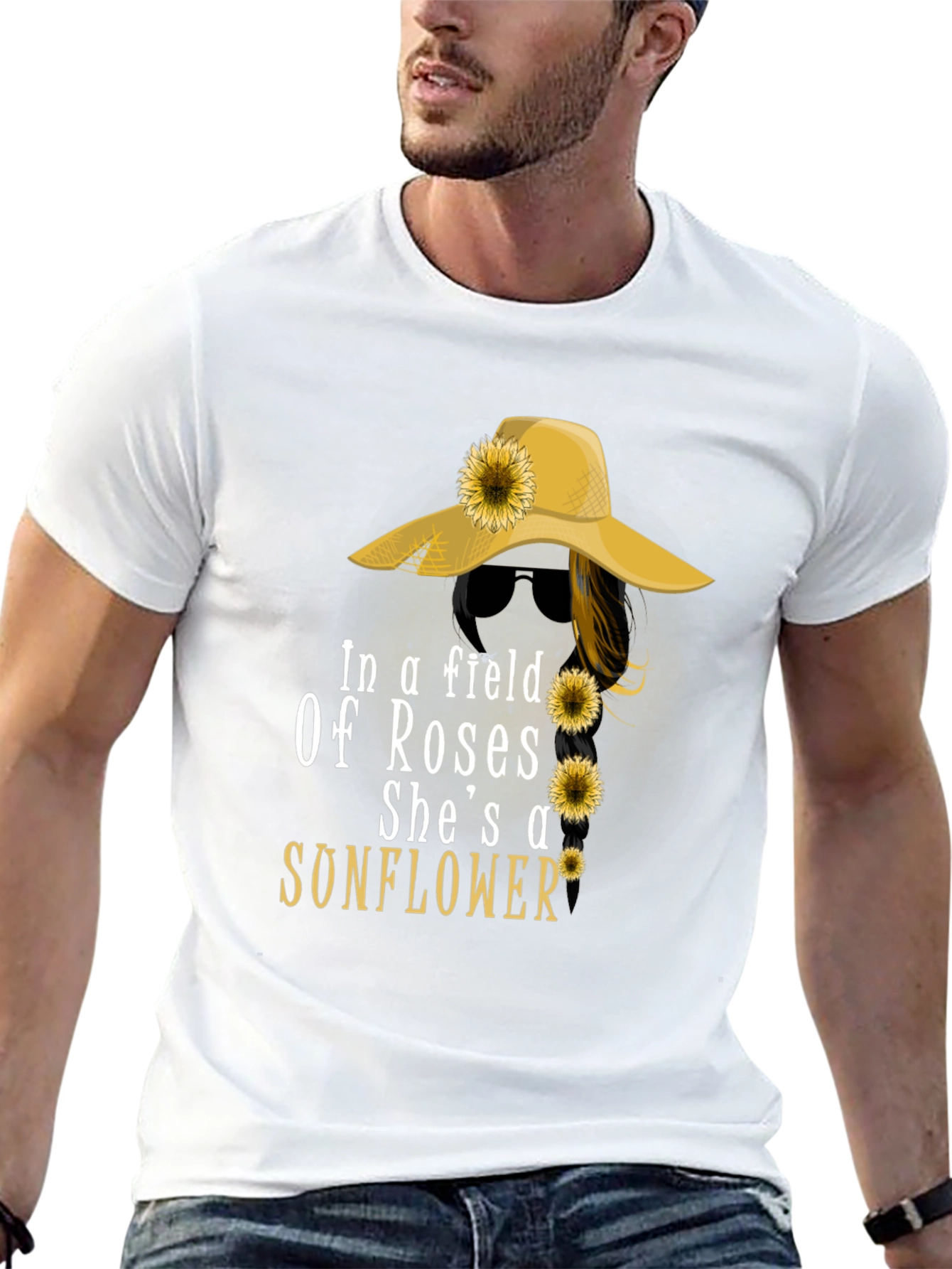 Sunflower Graphic T-Shirt - Womens Fashion Tee