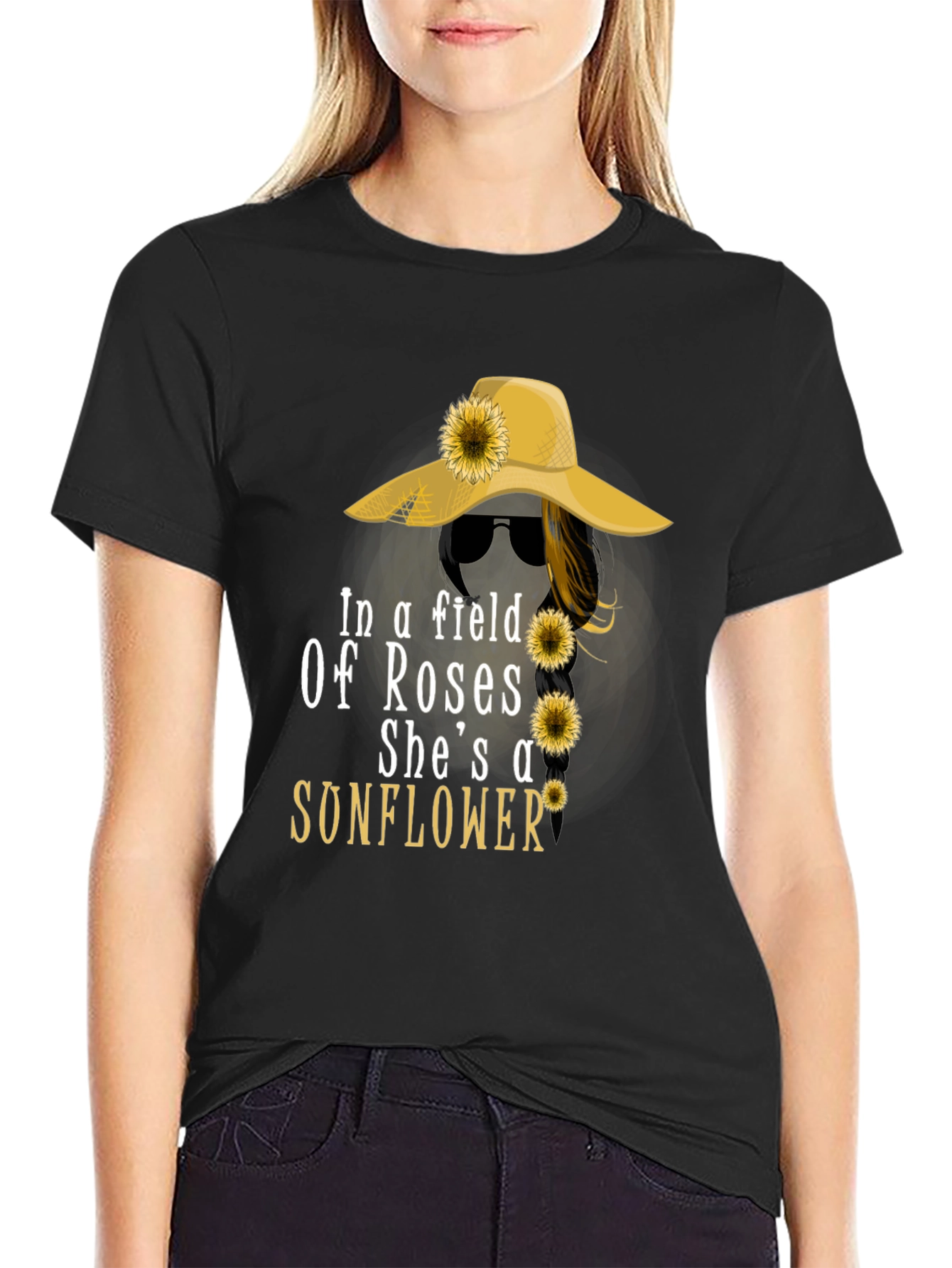 Sunflower Graphic T-Shirt - Womens Fashion Tee