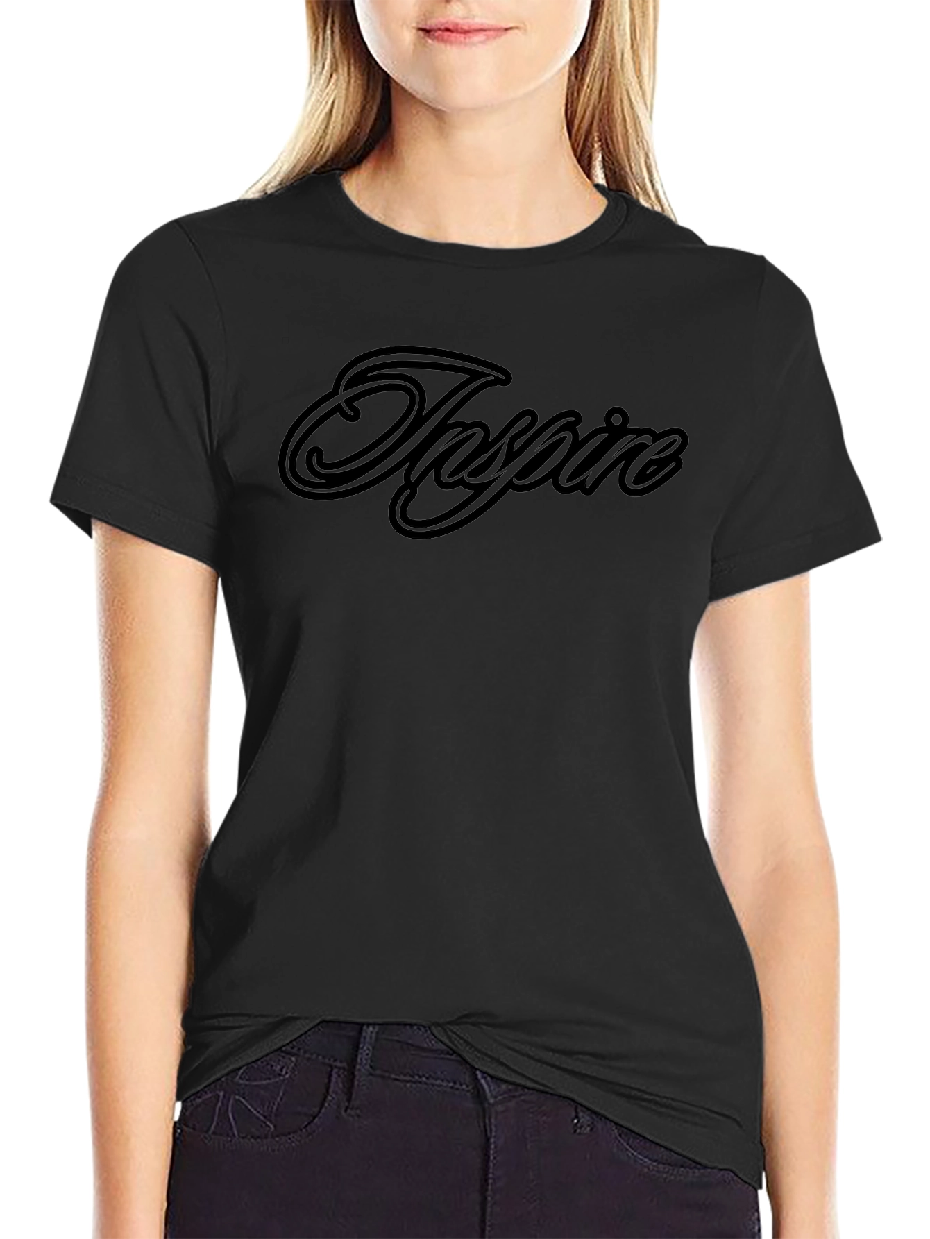 Inspire Black Graphic Tee - Stylish and Comfortable