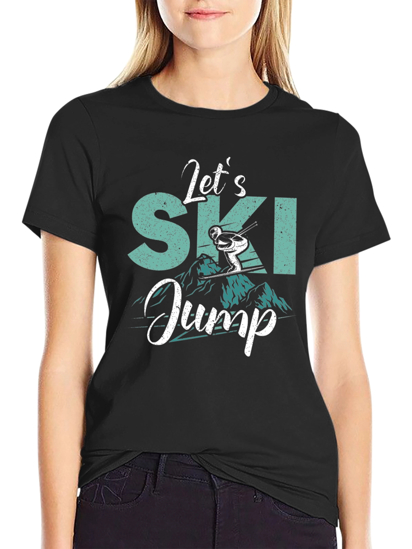 Lets Ski Jump Graphic T-Shirt