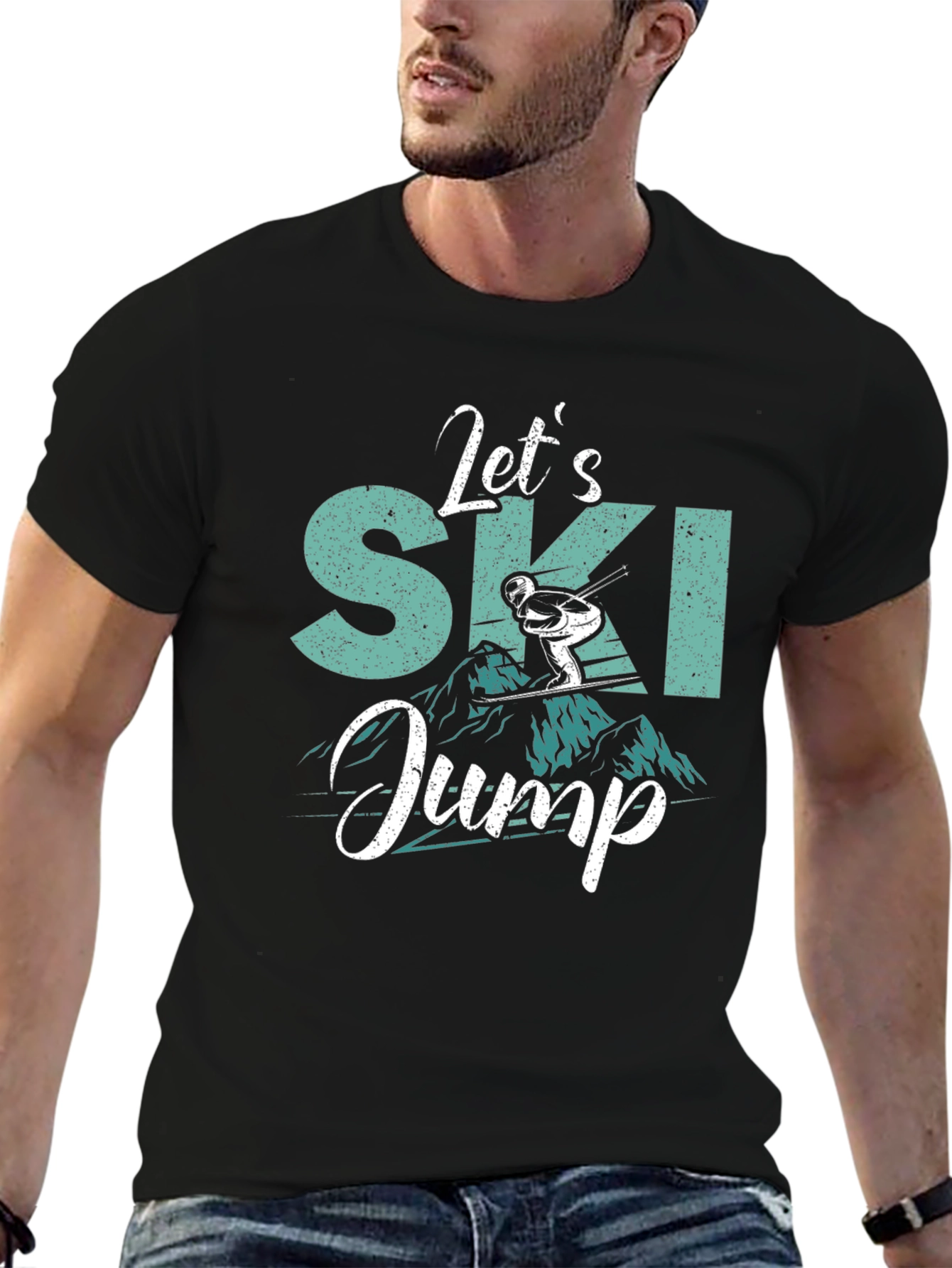 Lets Ski Jump Graphic T-Shirt