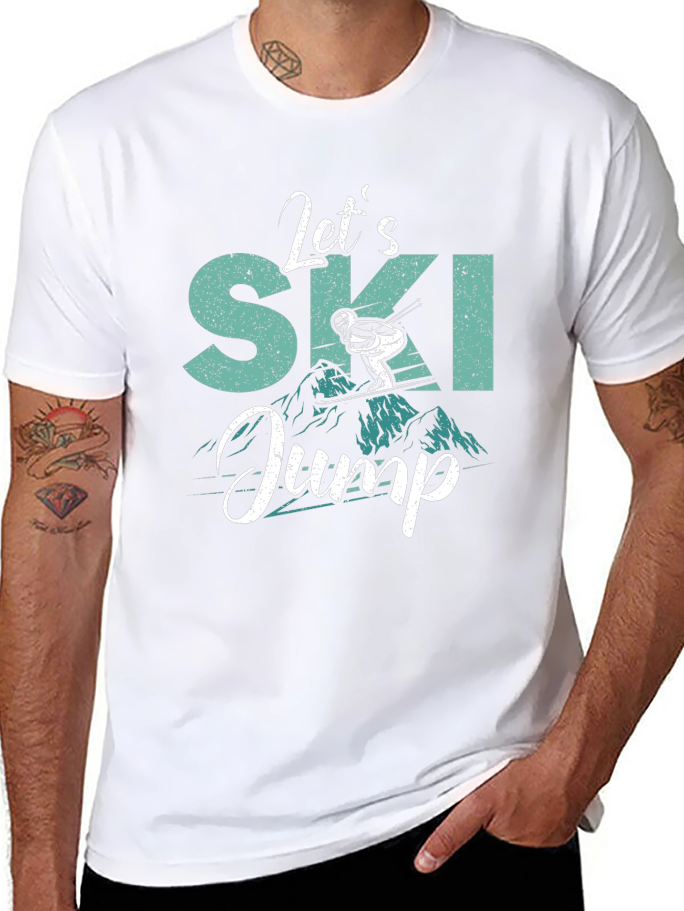 Lets Ski Jump Graphic T-Shirt