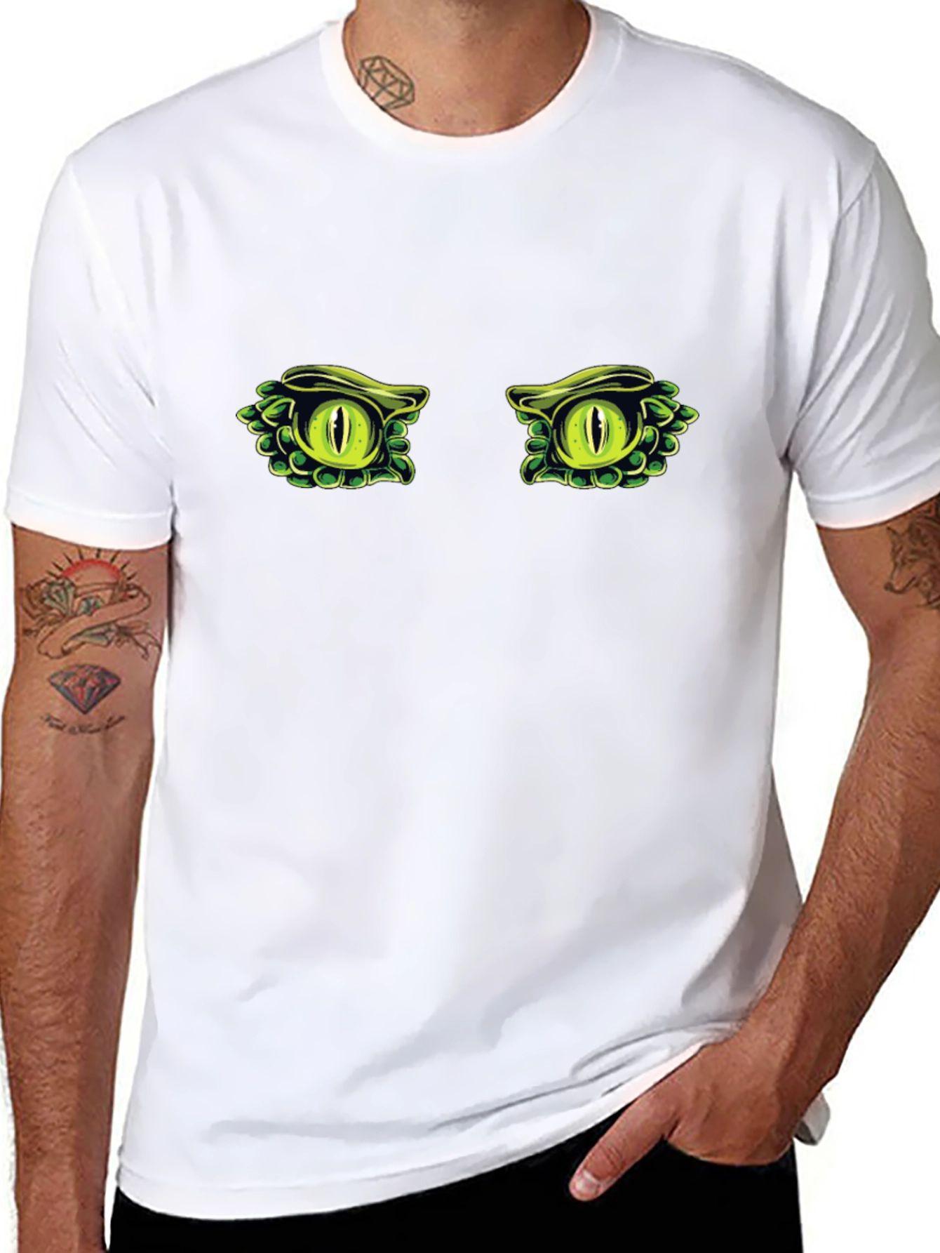 Reptile Eyes T-Shirt - Black Cotton Tee