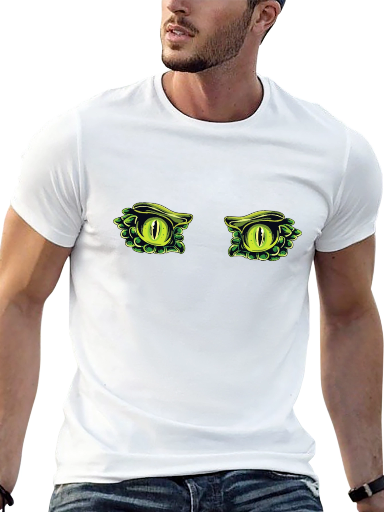 Reptile Eyes T-Shirt - Black Cotton Tee