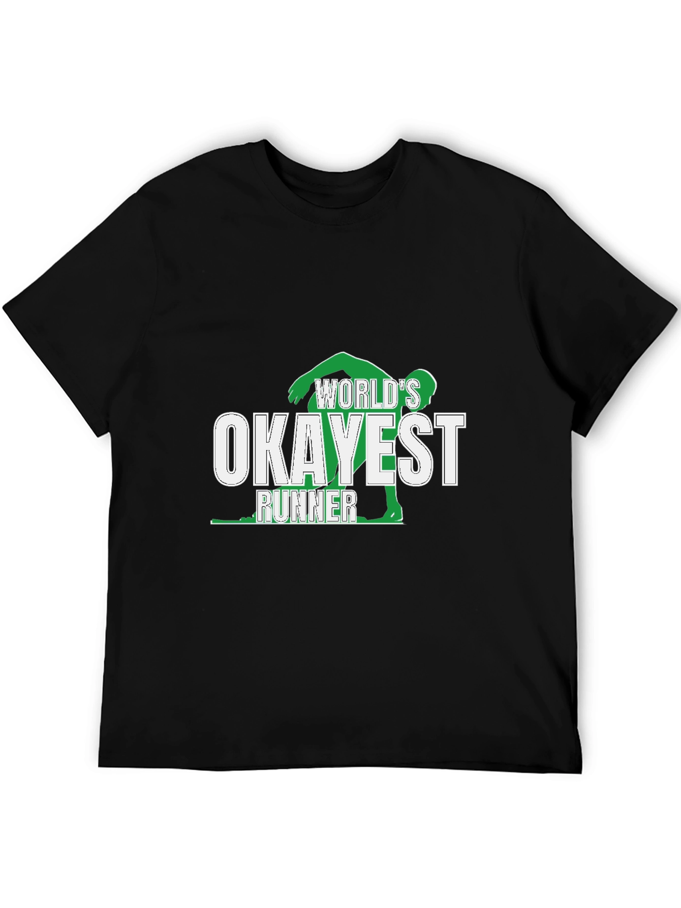 Worlds Okayest Runner T-Shirt - Black Graphic Tee