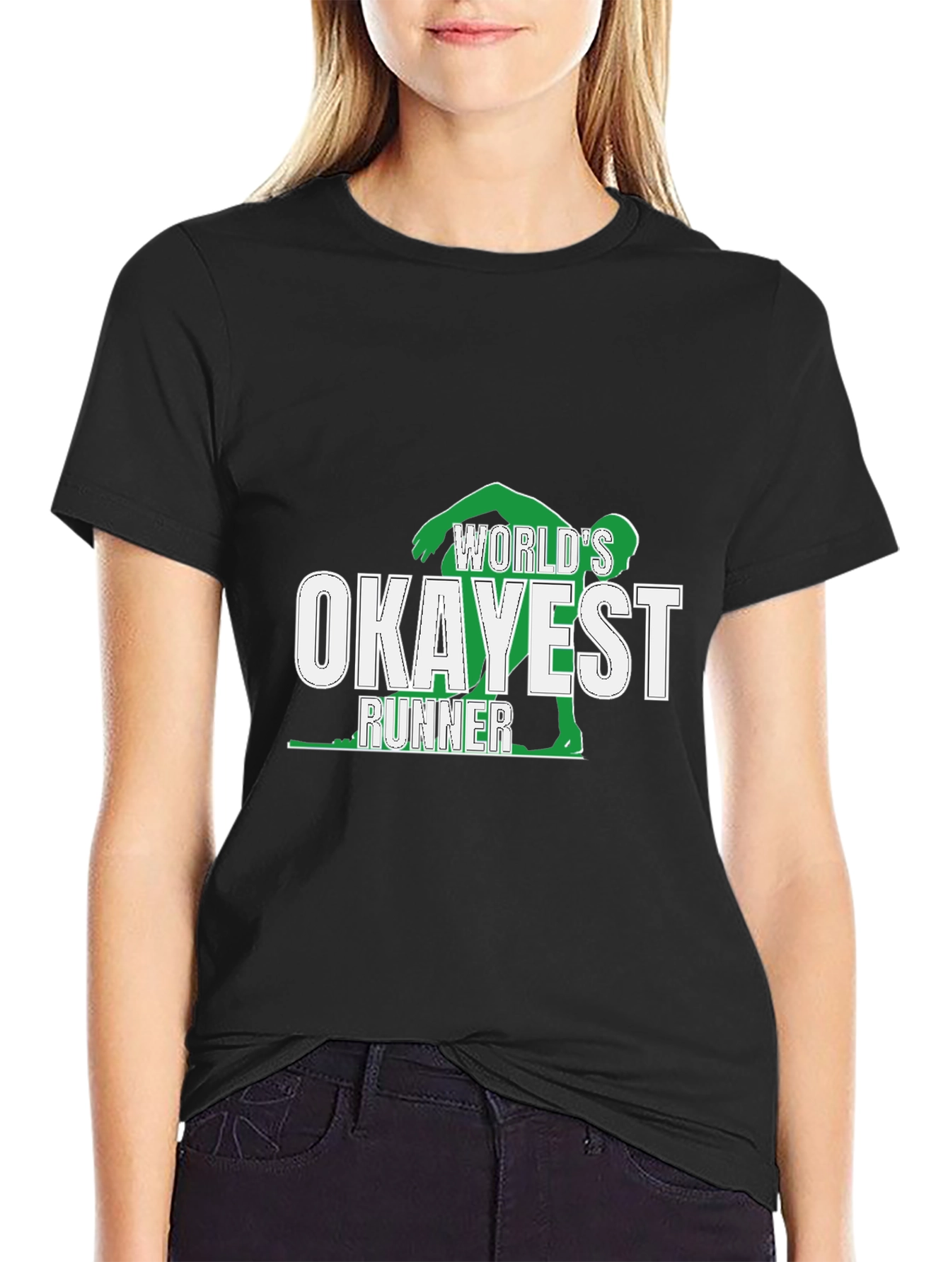 Worlds Okayest Runner T-Shirt - Black Graphic Tee