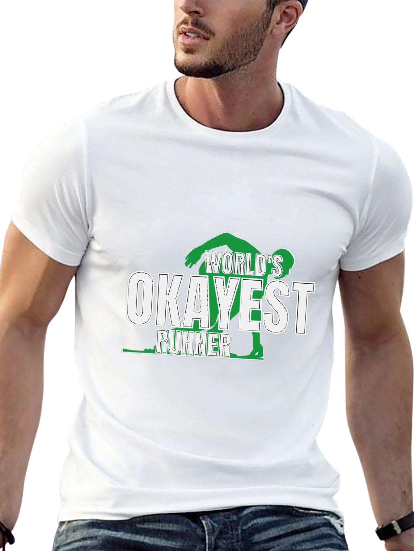 Worlds Okayest Runner T-Shirt - Black Graphic Tee