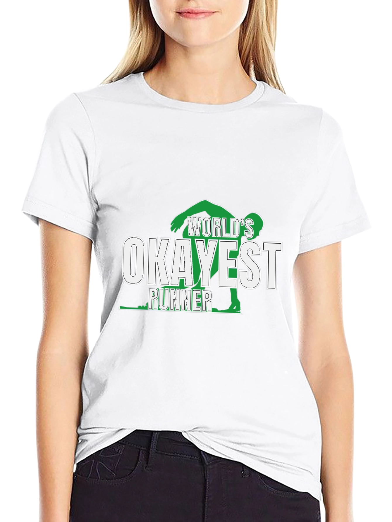 Worlds Okayest Runner T-Shirt - Black Graphic Tee