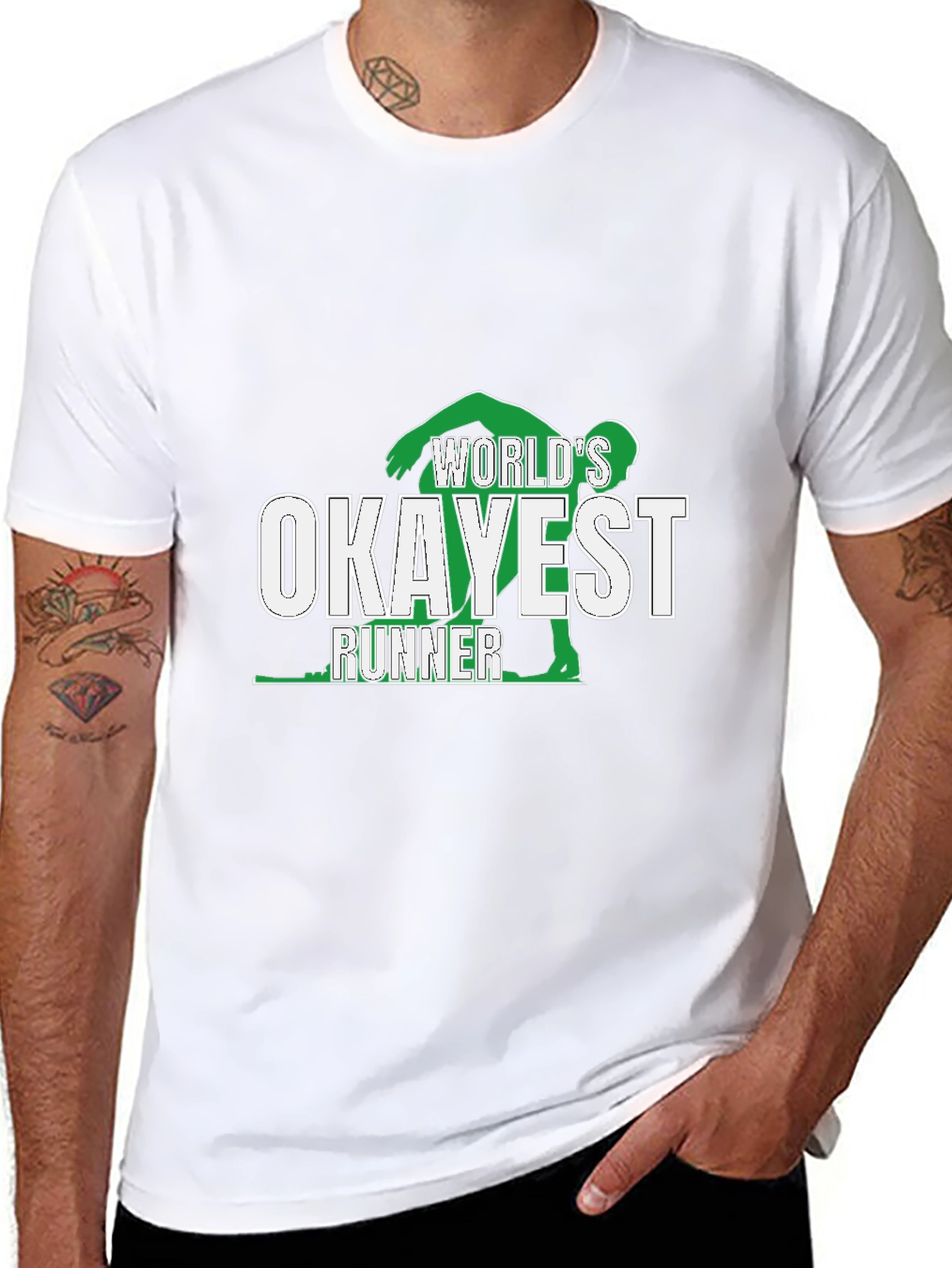 Worlds Okayest Runner T-Shirt - Black Graphic Tee