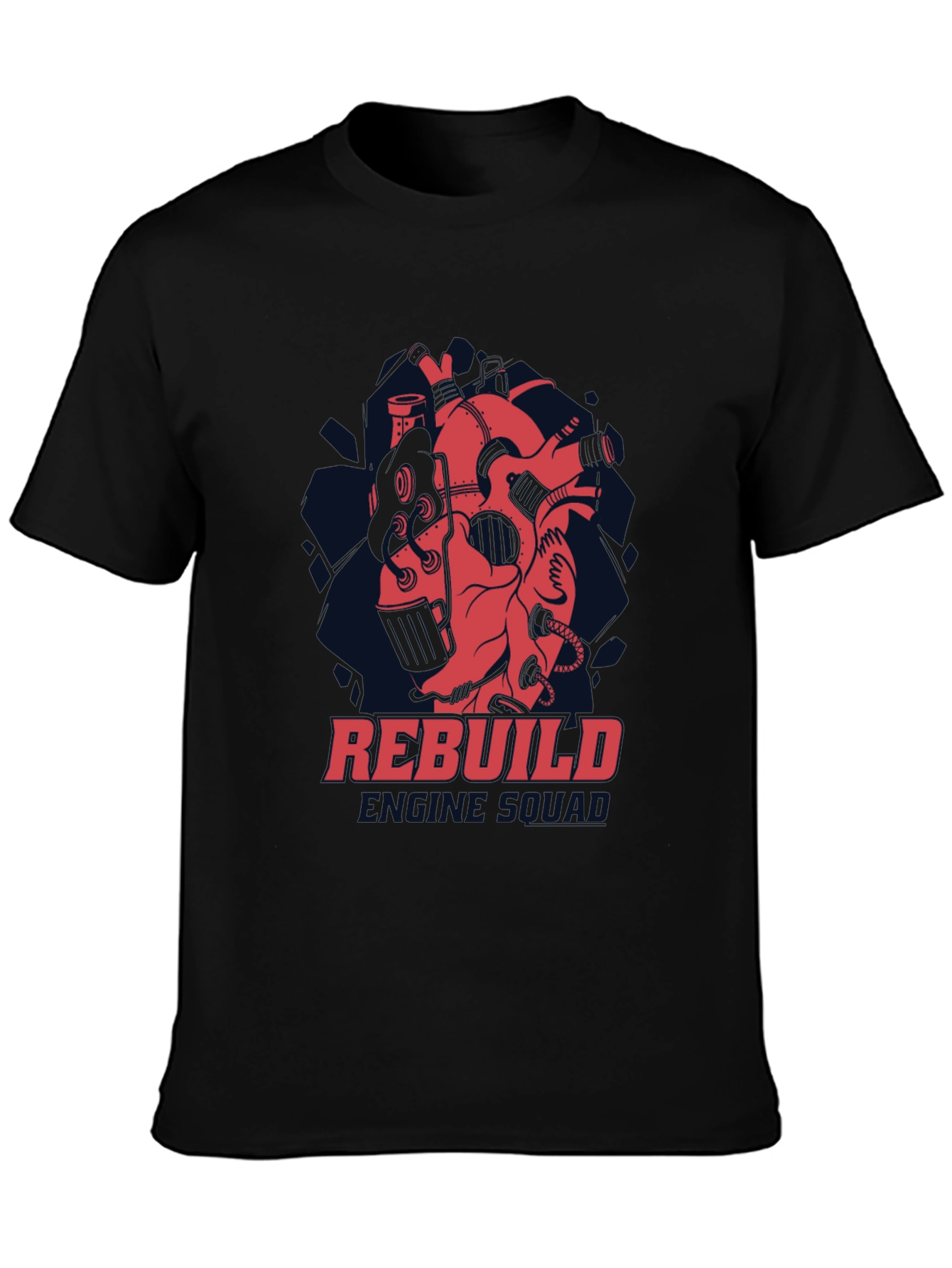 Rebuild Engine Squad Black Graphic Tee