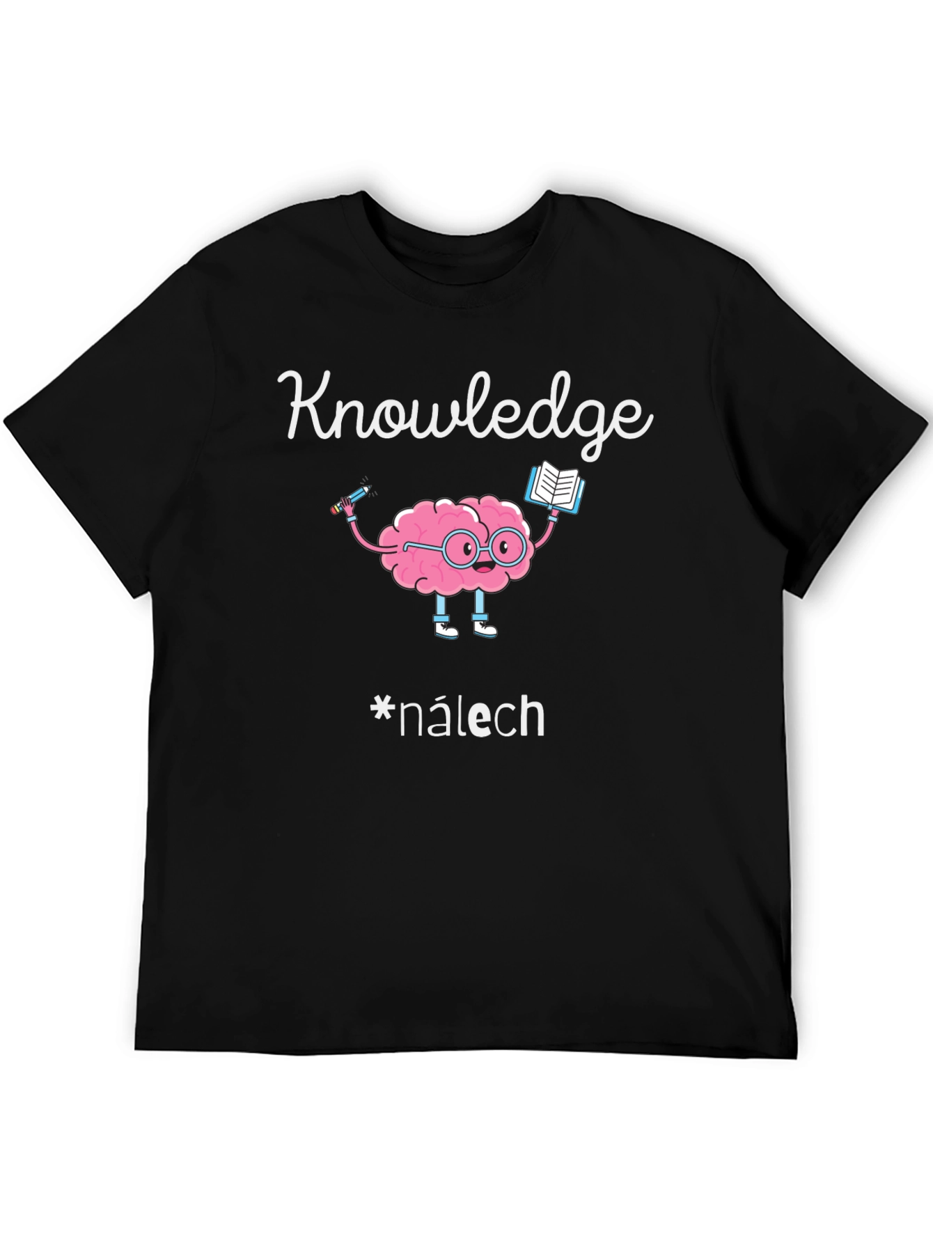 Knowledge Brain Graphic Tee - Black T-Shirt