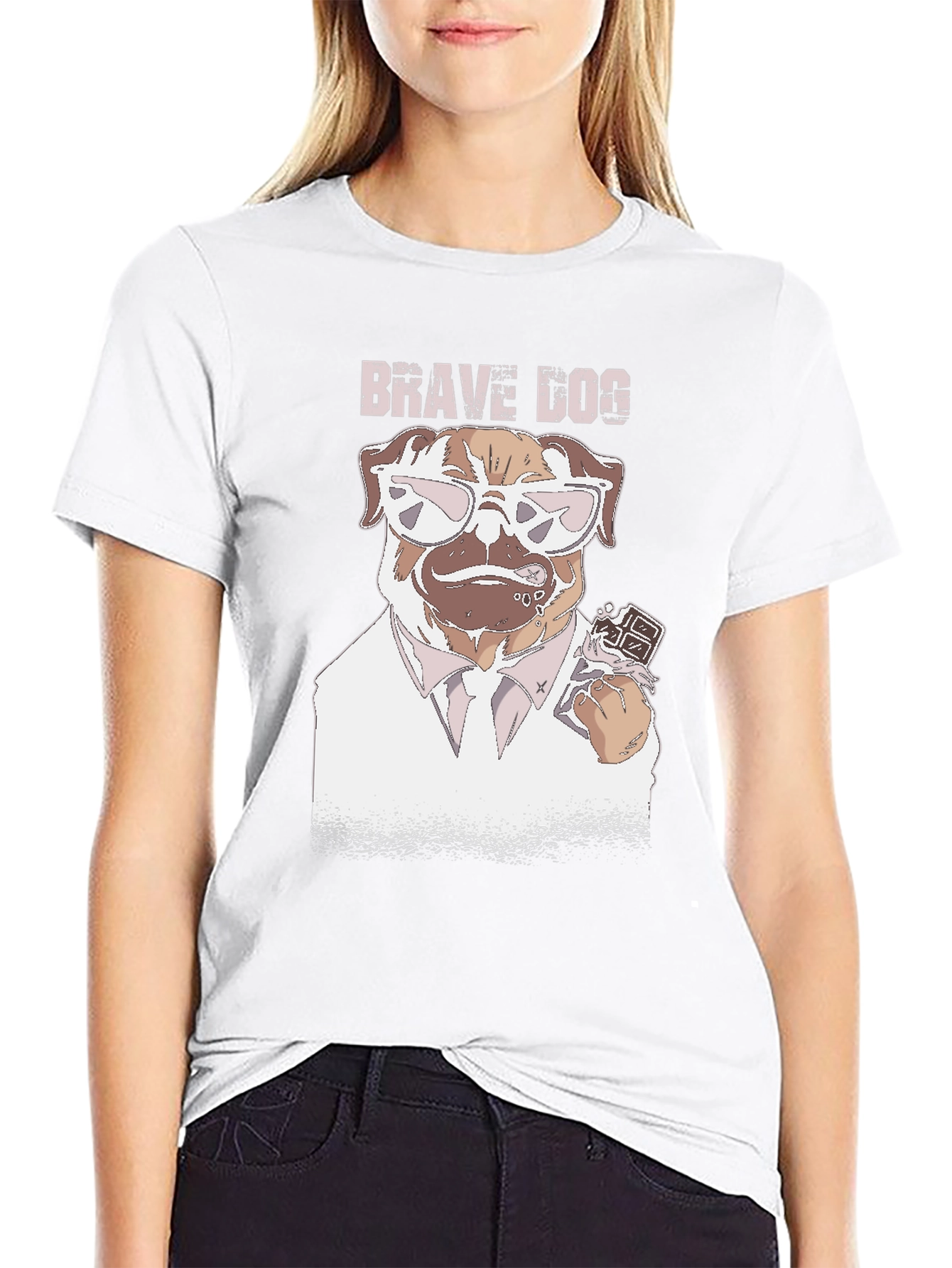 Brave Dog Graphic T-Shirt - Cool Canine Design