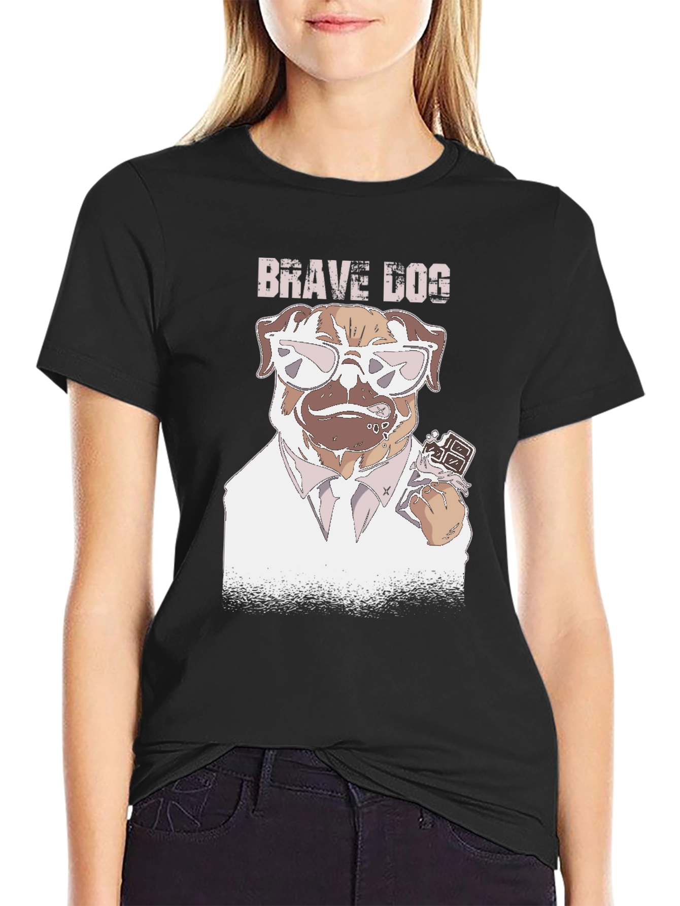 Brave Dog Graphic T-Shirt - Cool Canine Design