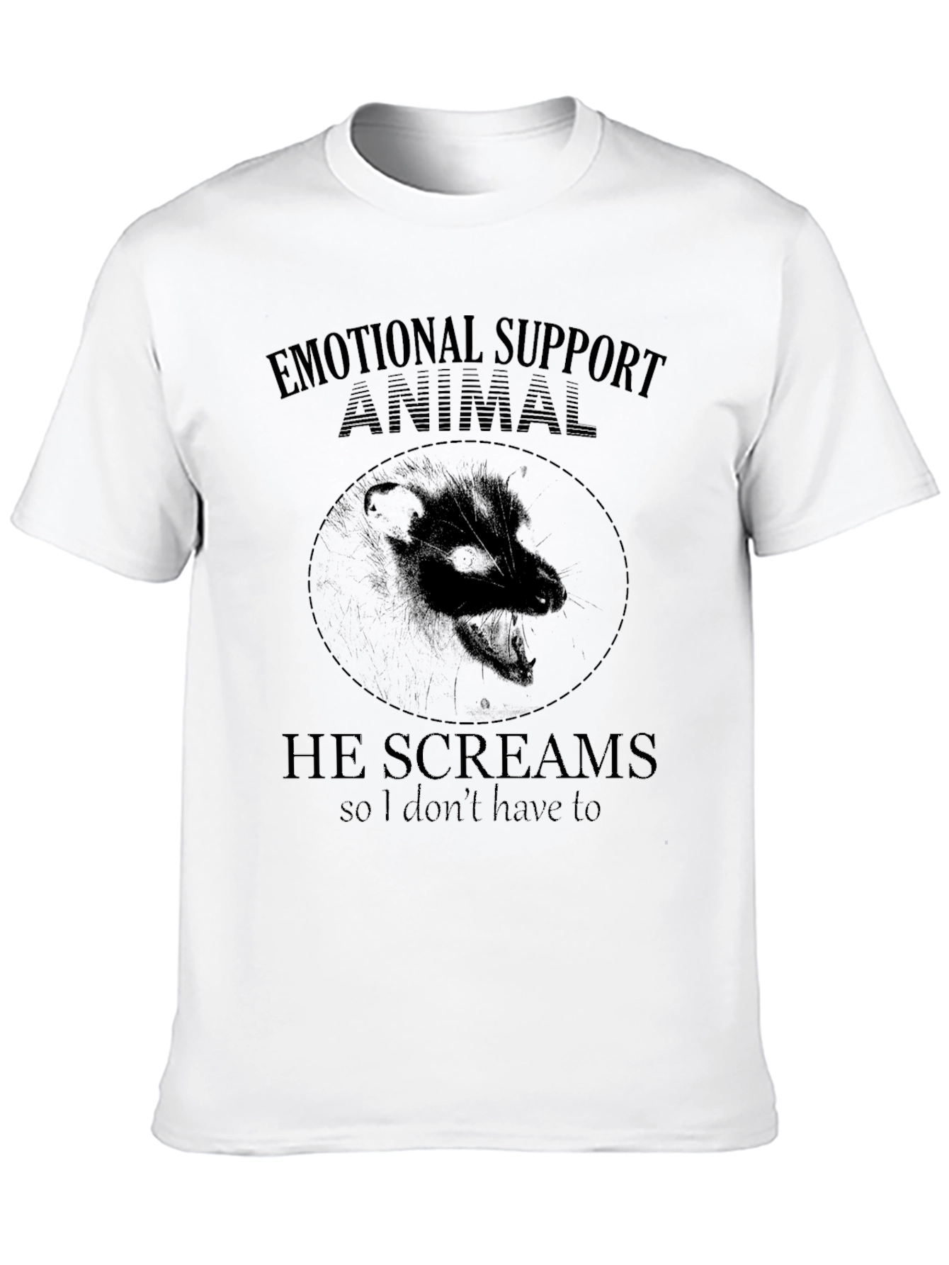 Emotional Support Animal Screaming Opossum T-Shirt