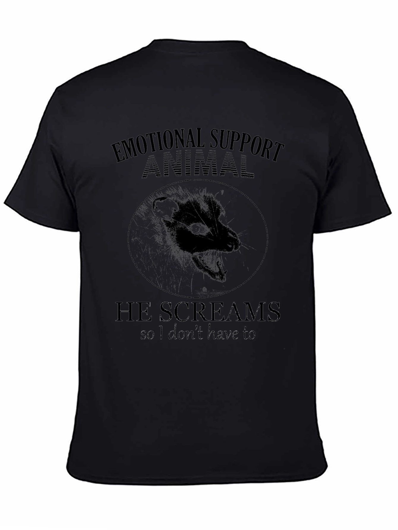 Emotional Support Animal Screaming Opossum T-Shirt