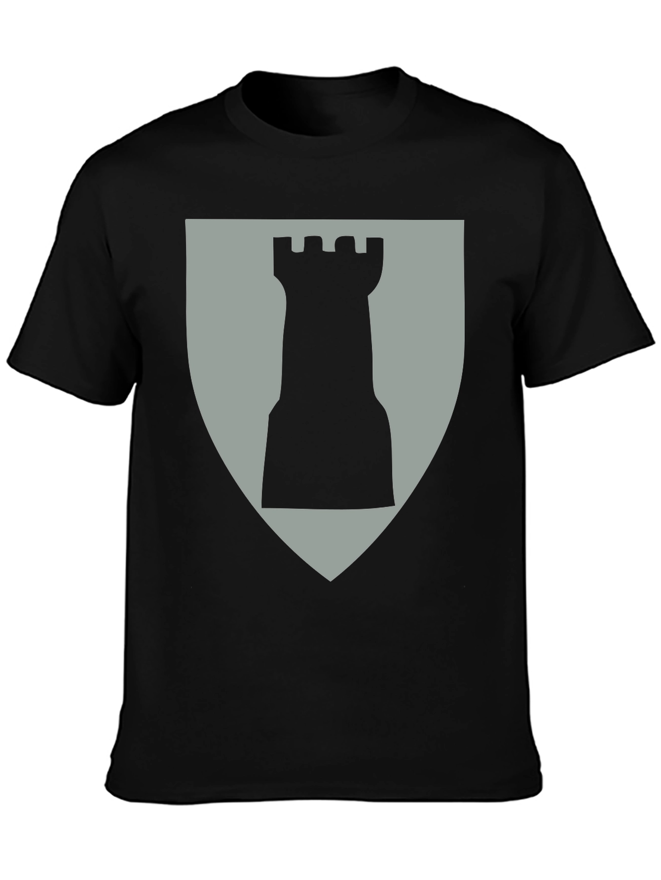 Chess Rook Graphic Tee - Black