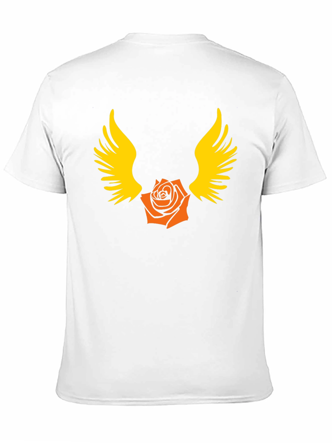 Winged Rose Graphic T-Shirt - Bold Black Cotton Tee