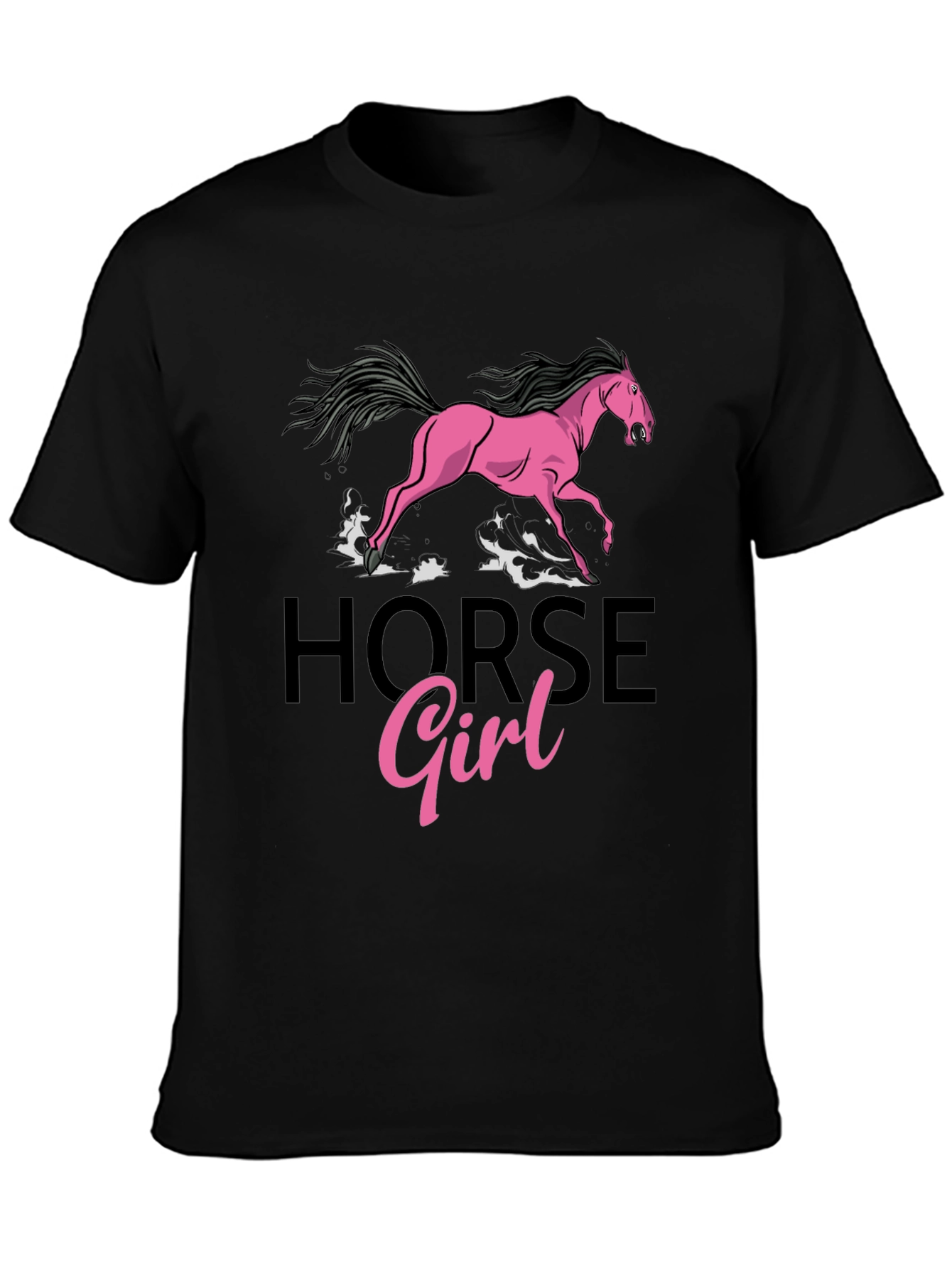 Horse Girl Black T-Shirt